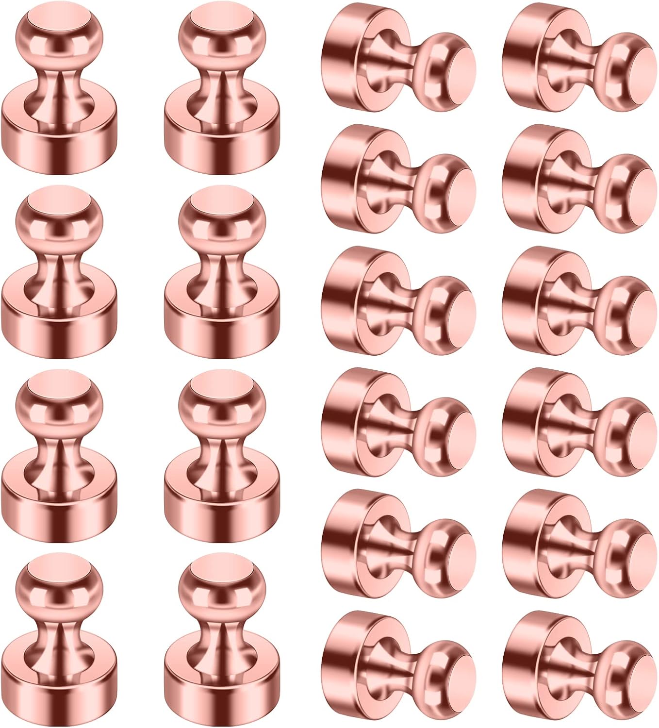 20Pack Rose Gold Refrigerator Magnets Adults Magnets Fridge Small Magnets for Whiteboard Office Locker Kitchen