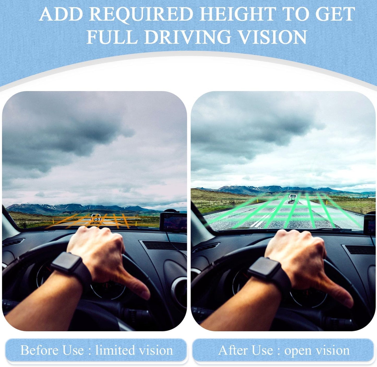 Seat Cushion for Truck Driver, Memory Foam Truck Seat Cushion with Adjustable Strap – Ergonomic Back Support & Sciatica Relief for Long Drives, Semi Truck Accessories, Dark Gray