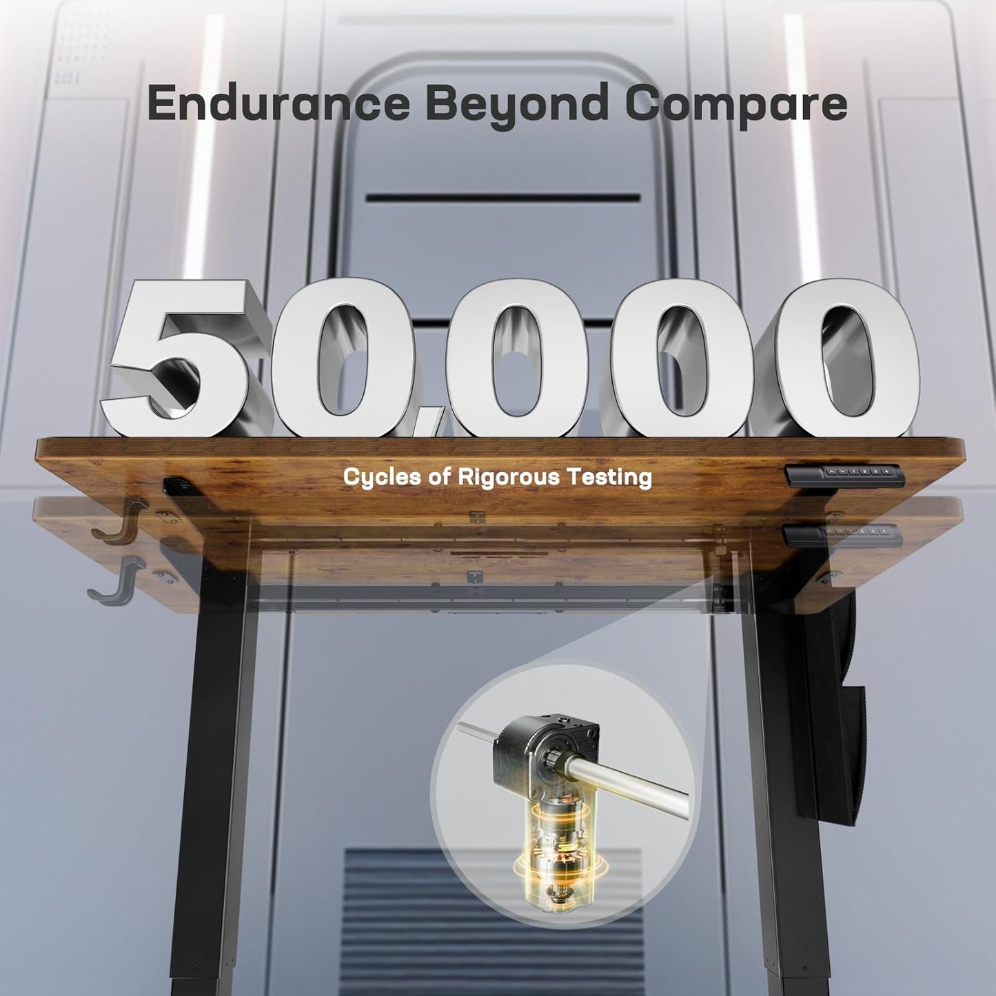 Marsail 55x24 Electric Standing Desk - Adjustable Height Computer Desk with Memory Presets, Storage Bag & Cable Management for Home Office & Gaming Workstations