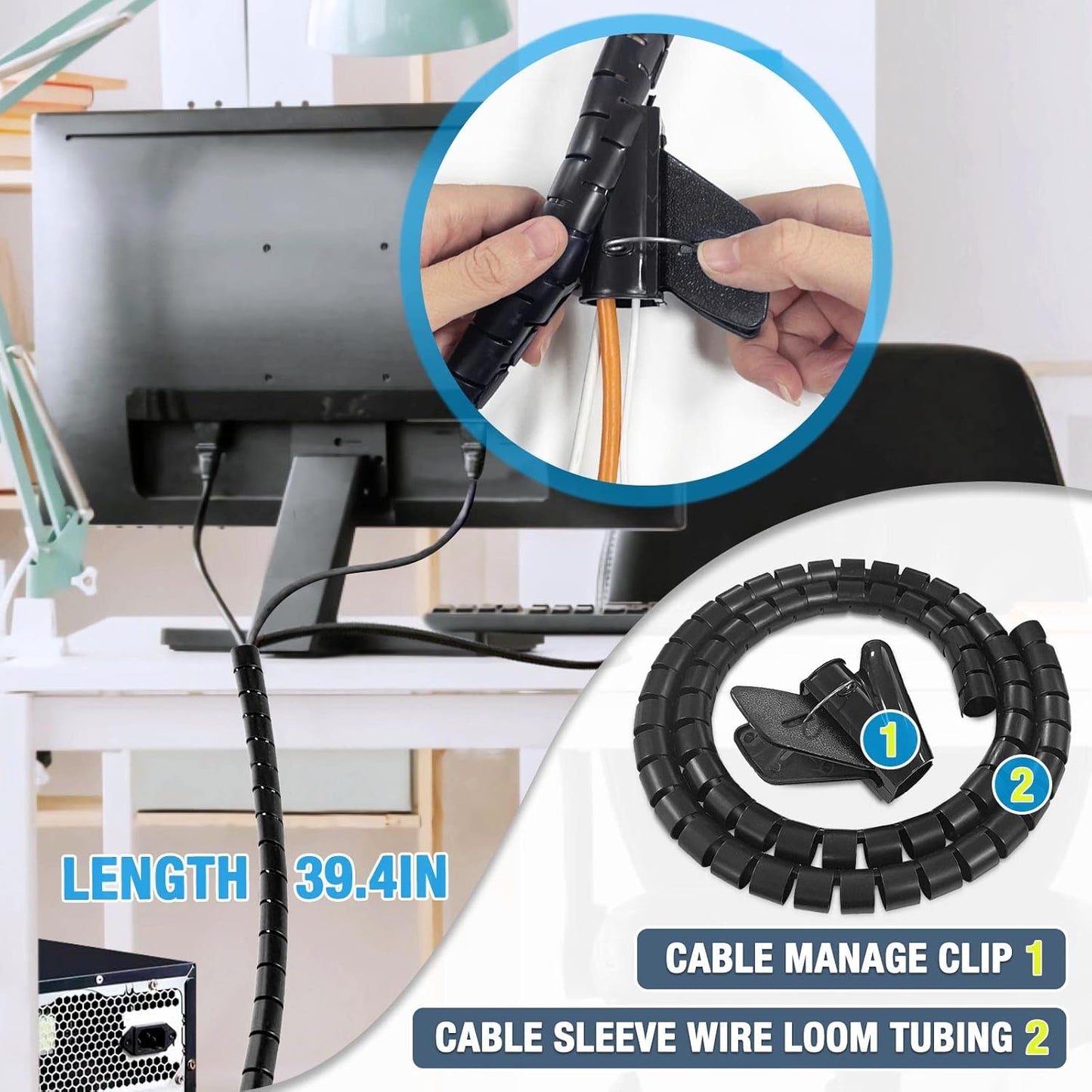 Seloom Computer Tower Stand, Adjustable PC Stand, Heavy-Duty Mobile CPU Tower Holder with Rolling Caster Wheels, Fits Most Gaming Desk Floor