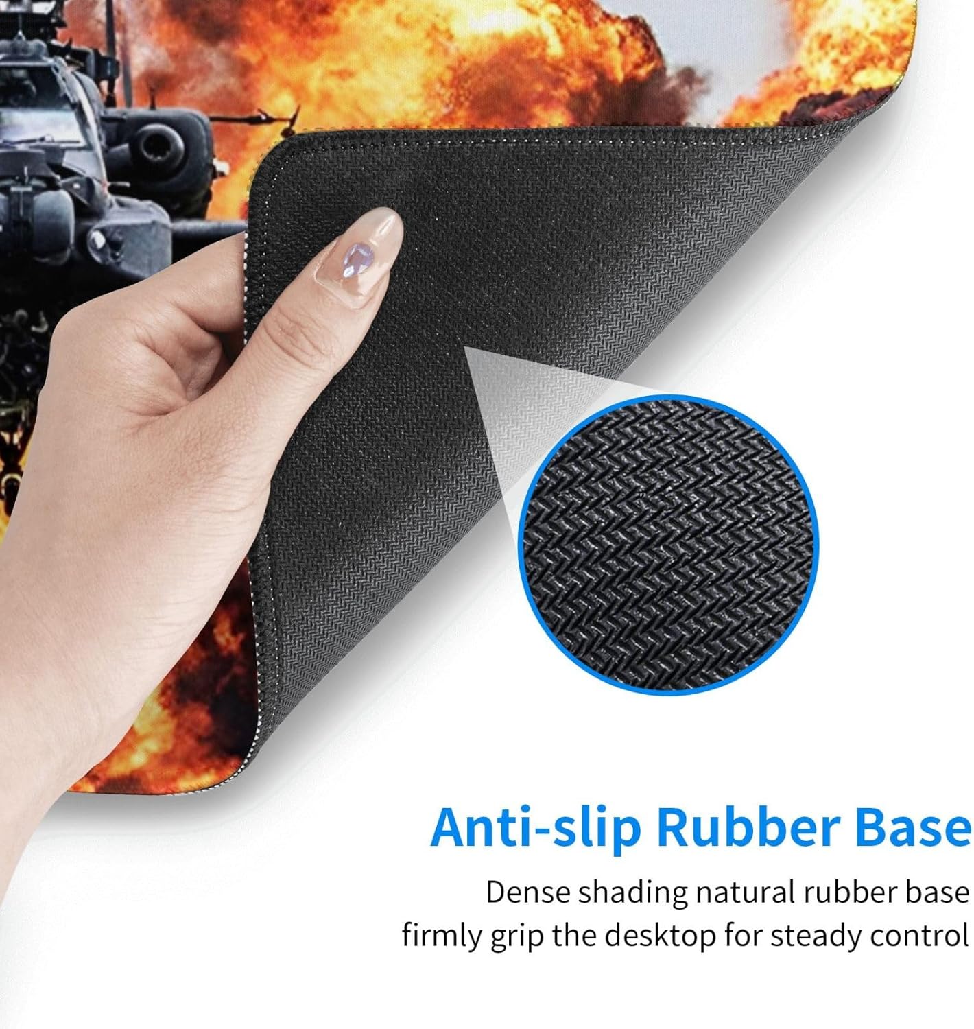 Attack Helicopter Mouse Pad, Aircraft Airplane Large Big Gaming Mouse Pad Desk Pad, Mousepad with Non-Slip Rubber Base, Extended XXL Mouse Mat for Computer Laptop Office Accessories