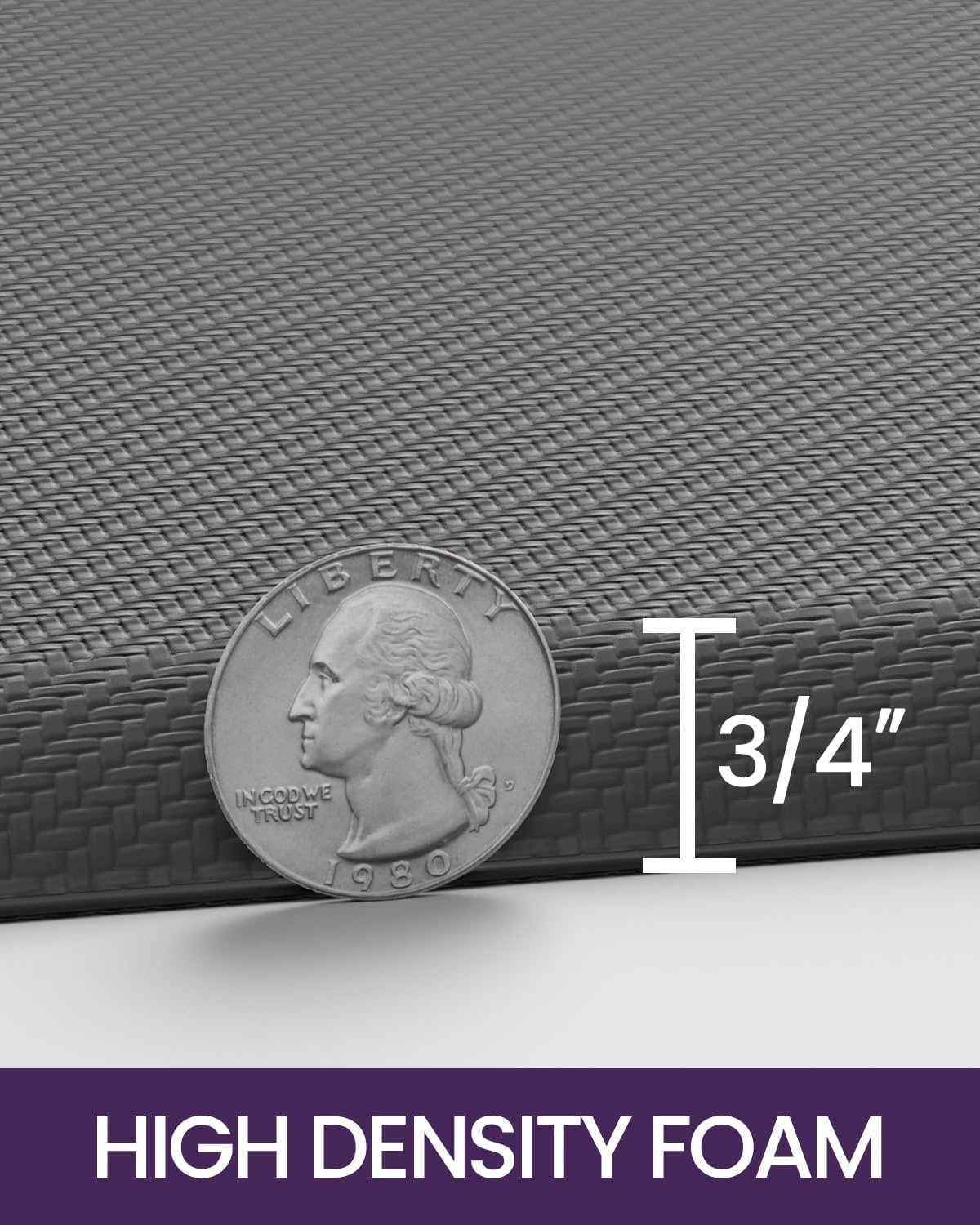 DEXI Kitchen Mat Cushioned Anti Fatigue, Non Slip Waterproof Comfort Standing Floor Rug for Kitchen, Office, Sink, Laundry, 48x20, Grey