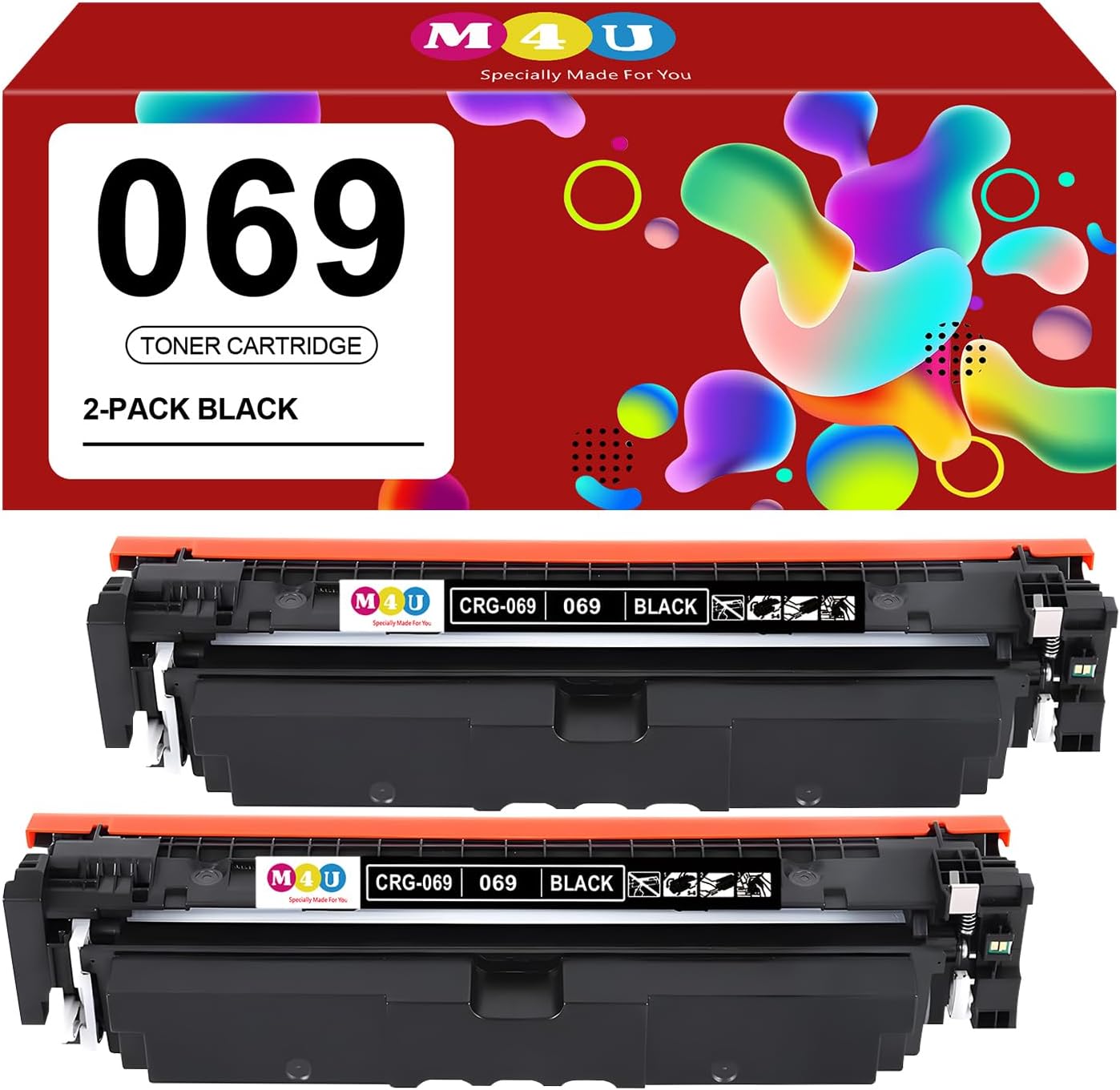 069 Black Toner Cartridge 2 Pack Compatible with Canon 069 Toner Cartridges, Working for Canon imageCLASS MF753Cdw MF751Cdw LBP674Cdw LBP673Cdw LBP674Cx MF752Cdw MF756Cx Printer(2 Pack, Black)