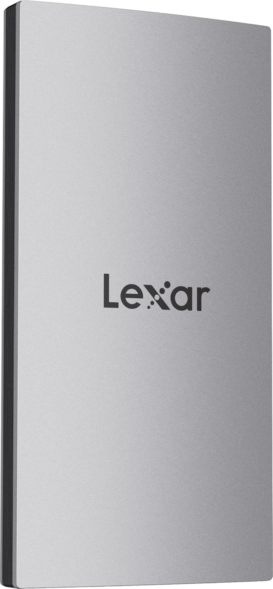 Lexar 2TB ES3 Portable SSD, Up to 1050MB/s Read & 1000MB/s Write, Compatible with PC & Mac, Tablets, Smartphones, External Solid State Drive, Silver (LES3XXX002T-RNSAU)