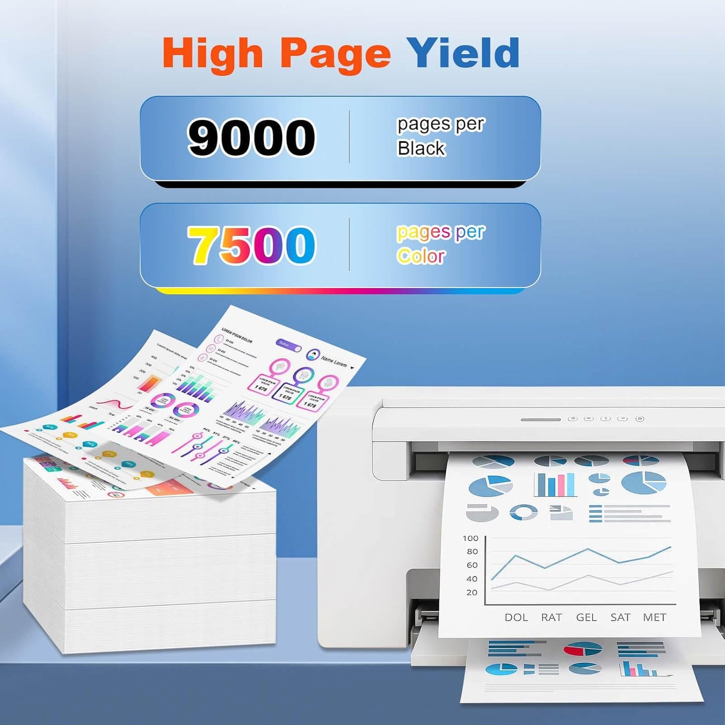 542 Ink Refill Bottles Compatible 542 Ink Bottles T542 Ink Use with ET-5800 ET-5850 ET-5880 ET-16600 ET-16650 ET-5150 ET-5170 ET-5180 ST-C8000 ST-C8090 (4 Pack, Pigment)