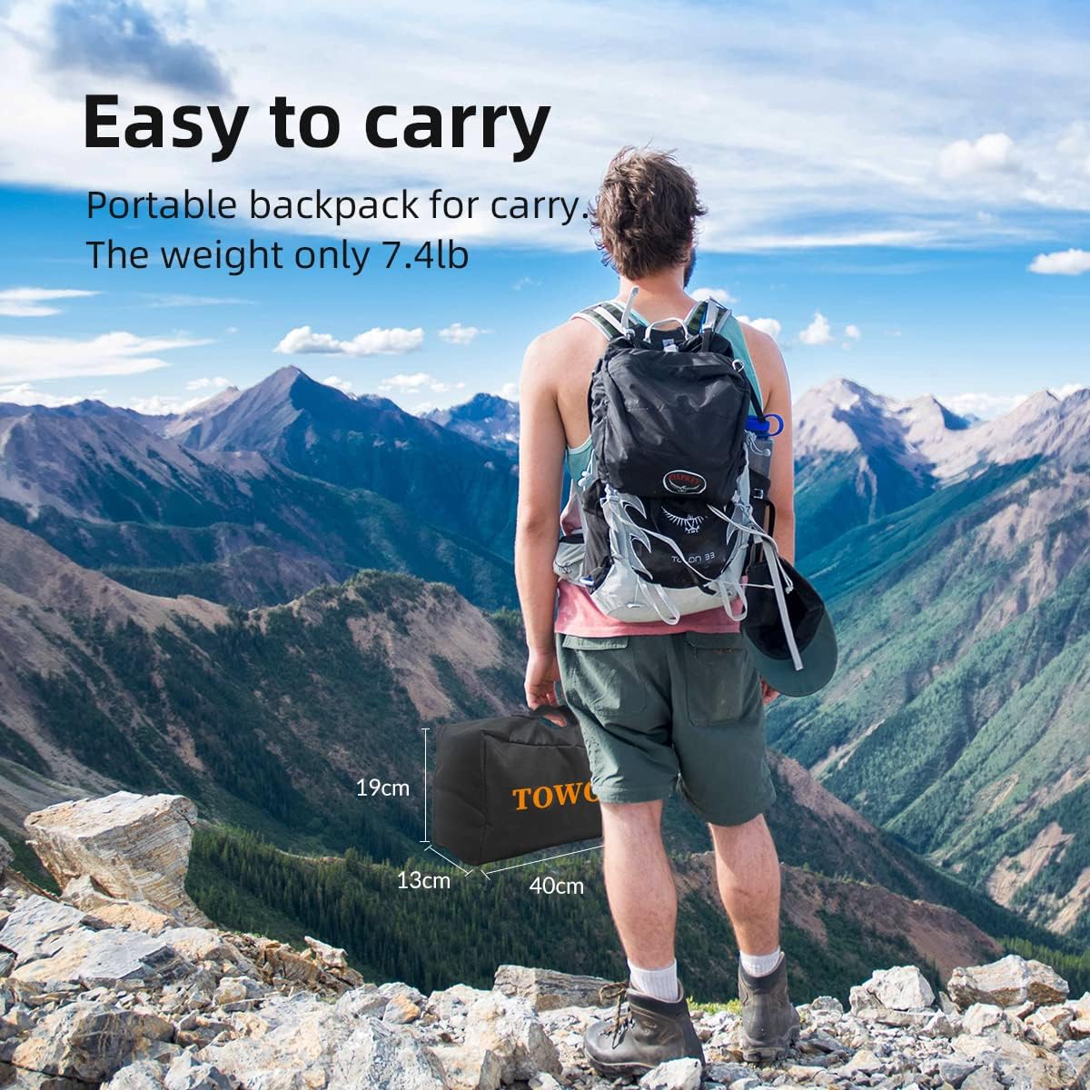 TOWOND Projector Screen with Stand, 100 inch Outdoor Projector Screen Portable Indoor Projection Screen 16:9 4K Rear Front Movie Screen with Carry Bag for Home Backyard Theater