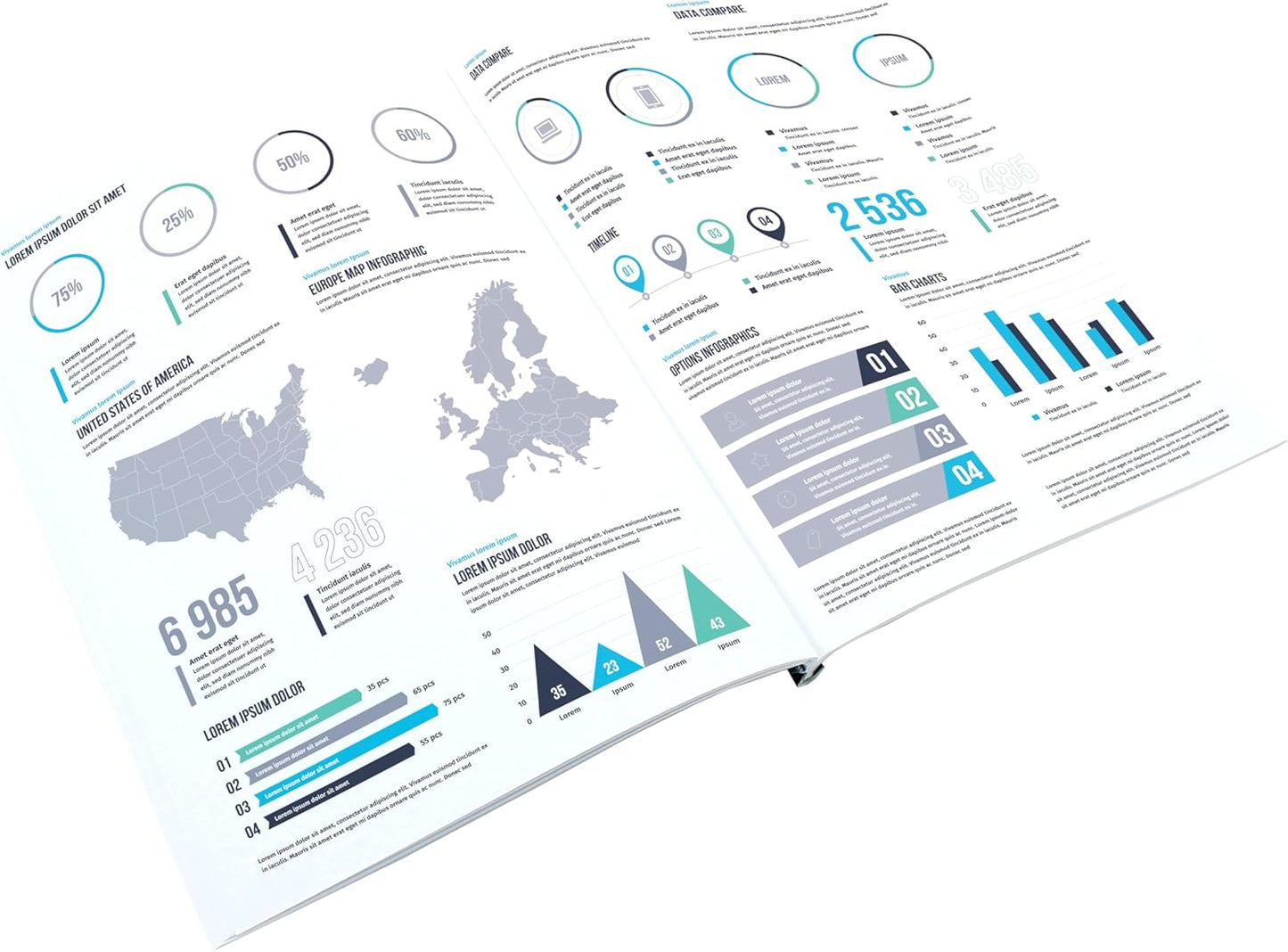 Thermal Binding Clear Covers with Steel Spine –for Thermal Binding Machines – Formerly Unibind – Used in Real Estate, Education and Various Businesses (White, 40 Sheets Max - 96/Boxes)