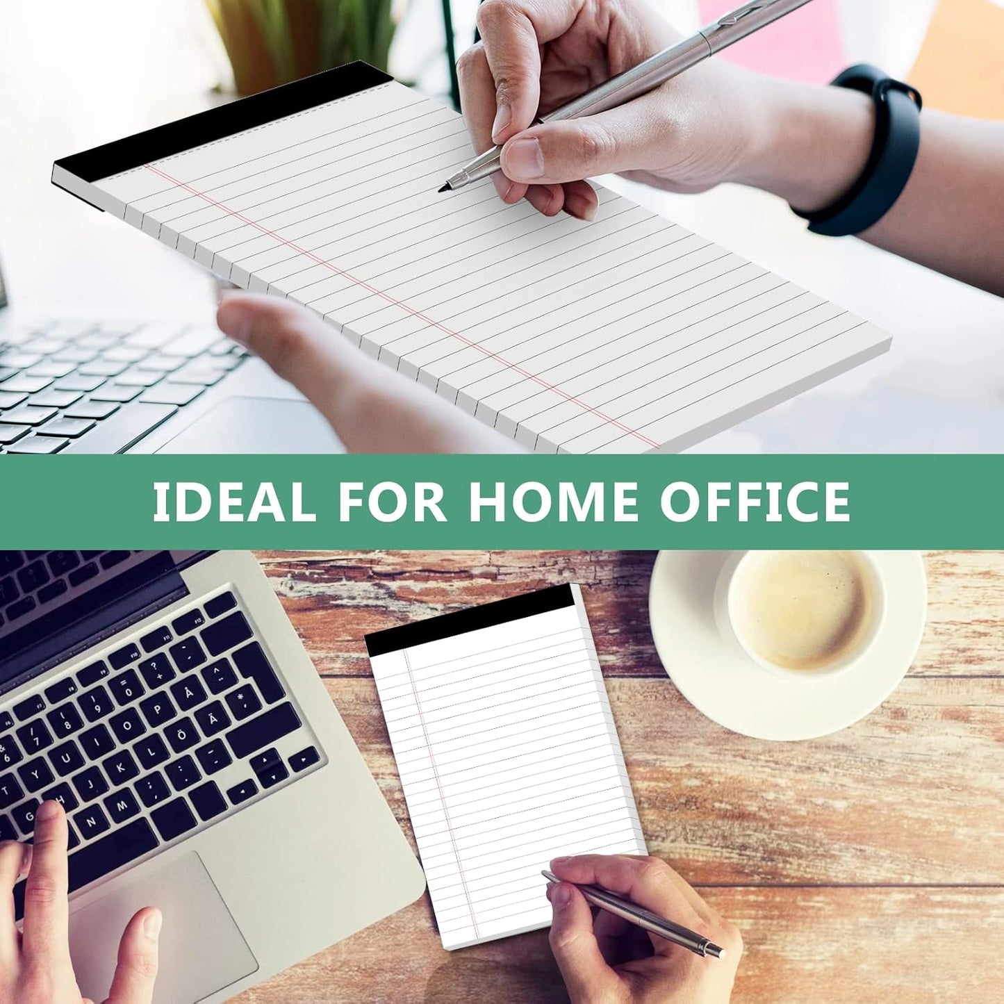 Legal Pads 5 x 8 Inch Notepad, 8 Pack Note Pads College Ruled Perforated Memo Pad for Work Study Daily Note Taking List, Lined Writing Pads Memo Refills Notepads for Office Home School, 30 Sheet/ Pad