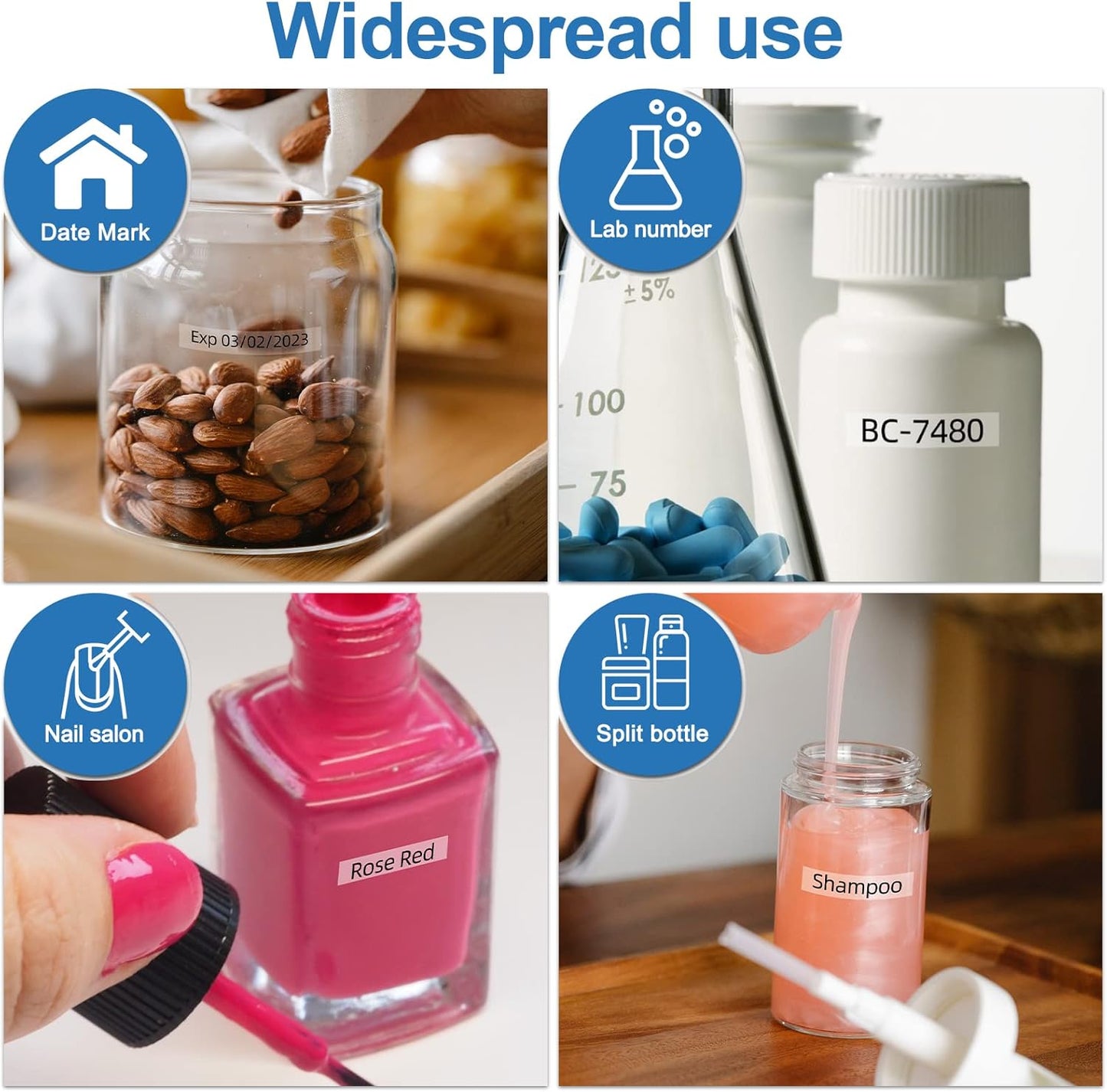 Labelife 9mm Label Maker Tape Clear TZe-121 Compatible with Brother TZe TZ Tape 9mm 0.35 Laminated Clear Ptouch TZe121 TZ-121 for Brother P Touch PTD210 PTD220 PTD400 PTD600 PTH110,4-Pack, 3/8''