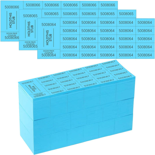 Kosiz 800 Sheets Raffle Ticket Sheets Blue Chinese Auction Tickets with 25 Bid Numbers Per for Fundraising Basket Silent Auction Activity Fundraiser Prizes Church Events