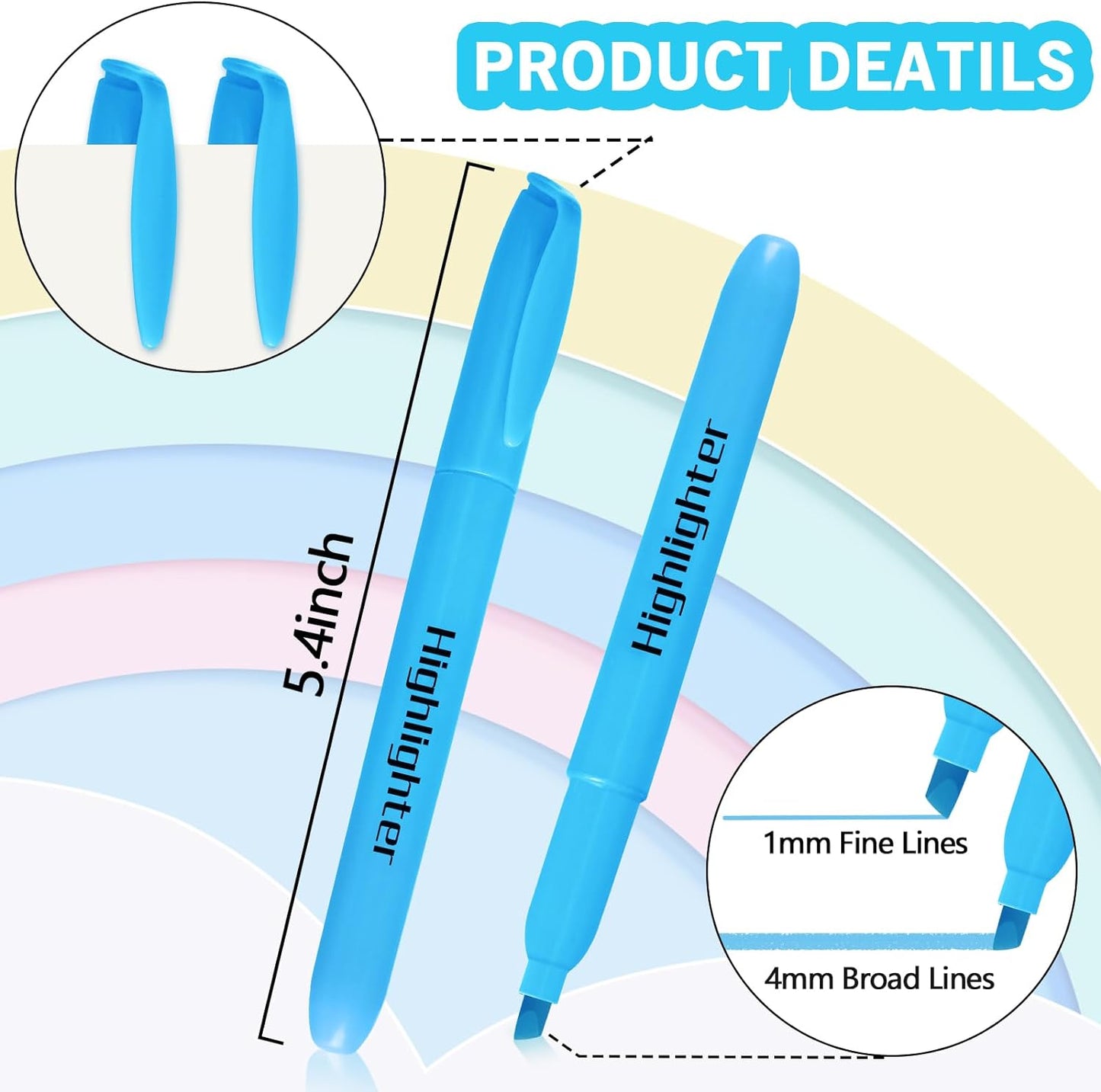 Duchong 240 Highlighters Bulk, Highlighters Assorted Colors for Adult Kids, Chisel Tip Dry-Quickly No Bleed Highlighter, Office Classroom Must Have, School Supplies for Teachers