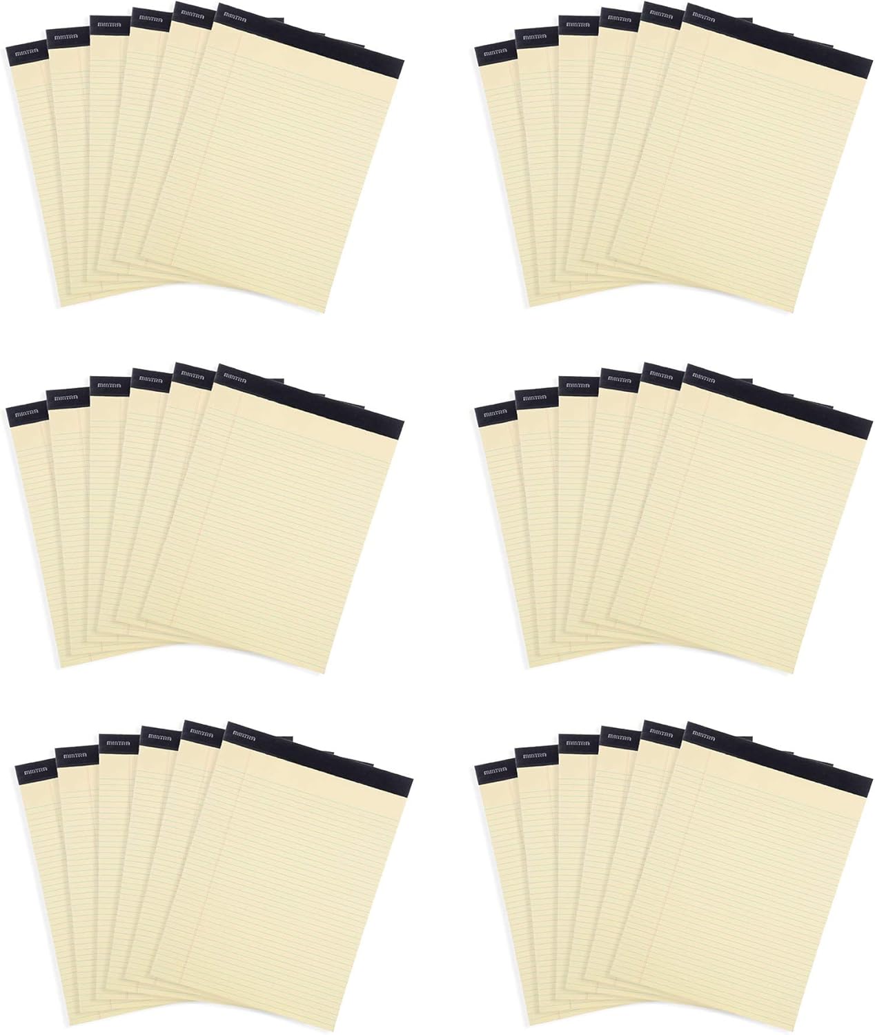 Mintra Office Legal Pads, ((xBasic, 8.5in x 11in, Narrow (Canary)