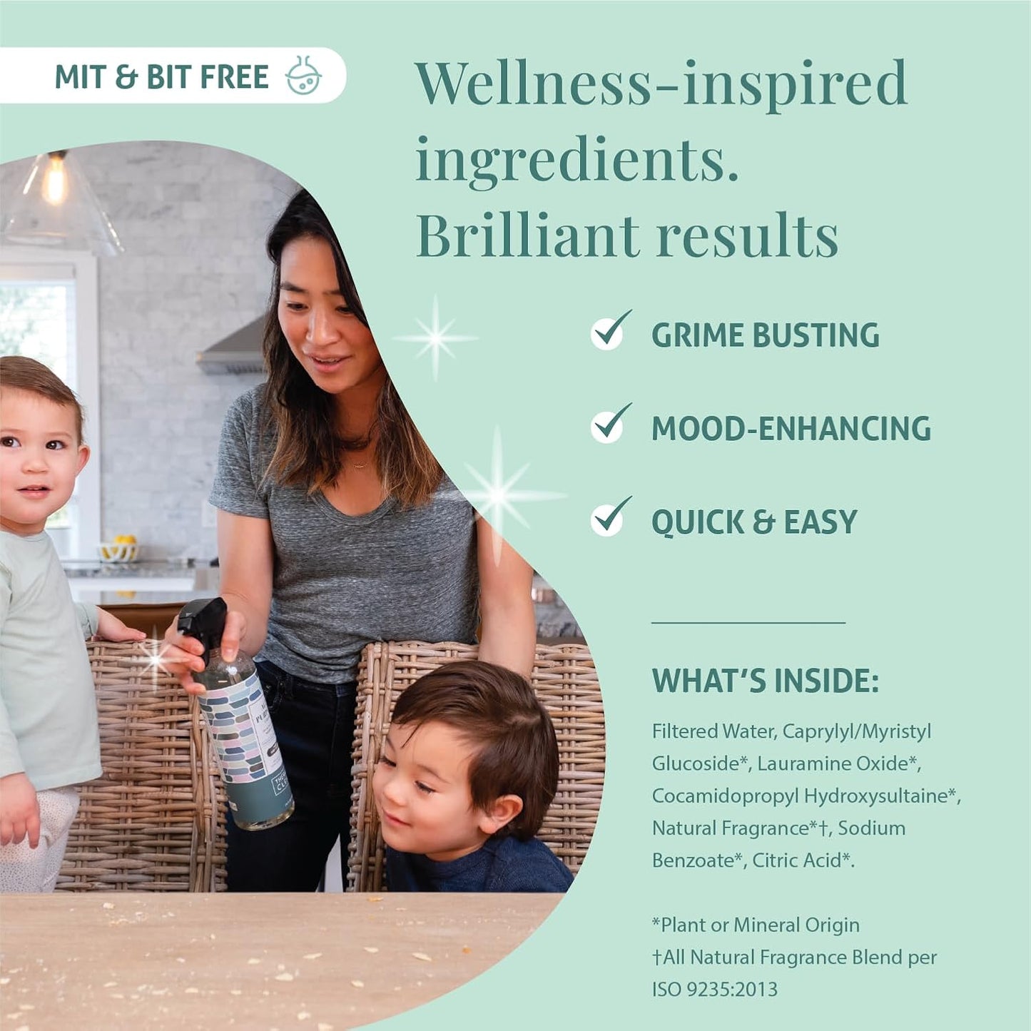 Therapy Clean All Purpose Cleaner Sea Salt & Eucalyptus (Pack of 6) - 100% Natural Fragrance, Plant-Based Multipurpose Cleaner