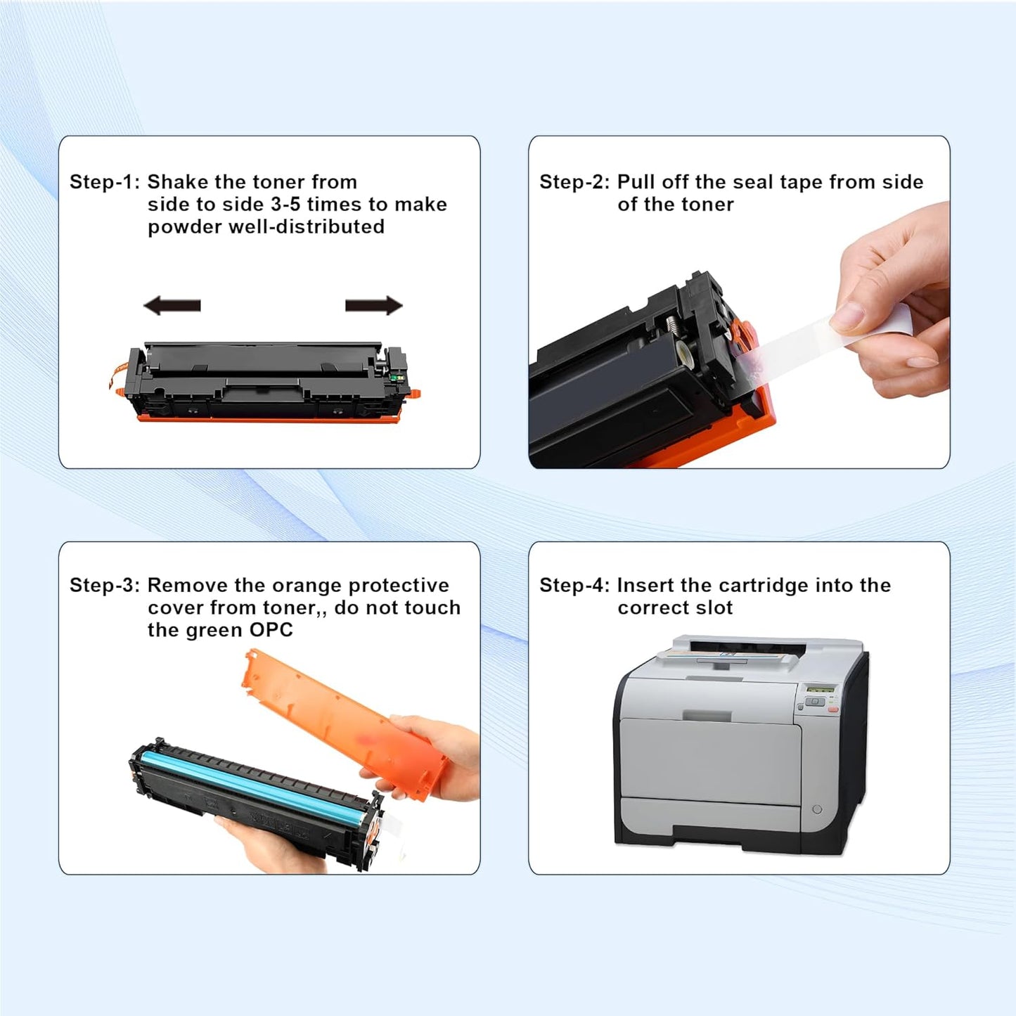 305A 305X Black High-Capacity CE410X Toner Cartridge Replacement for HP Laserjet Pro 400 Color M451dn M451nw M451dw MFP M475dw M475dn Pro 300 M375nw (2 Pack)