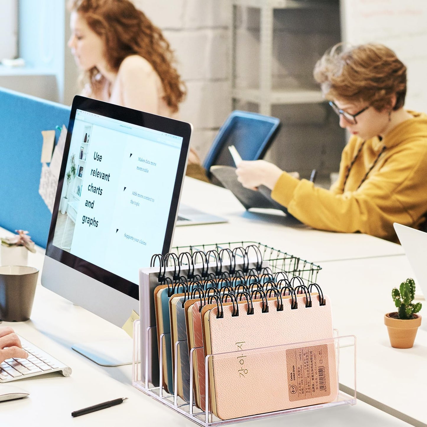 6Pack Acrylic Mail Organizer for Sorting Mail, Business Card, 5Slot Acrylic Mail Sorter for Desktop Shelf, Clear Bill Money Divider for Cash Envelope, Desk Organizer, Home and Office Use