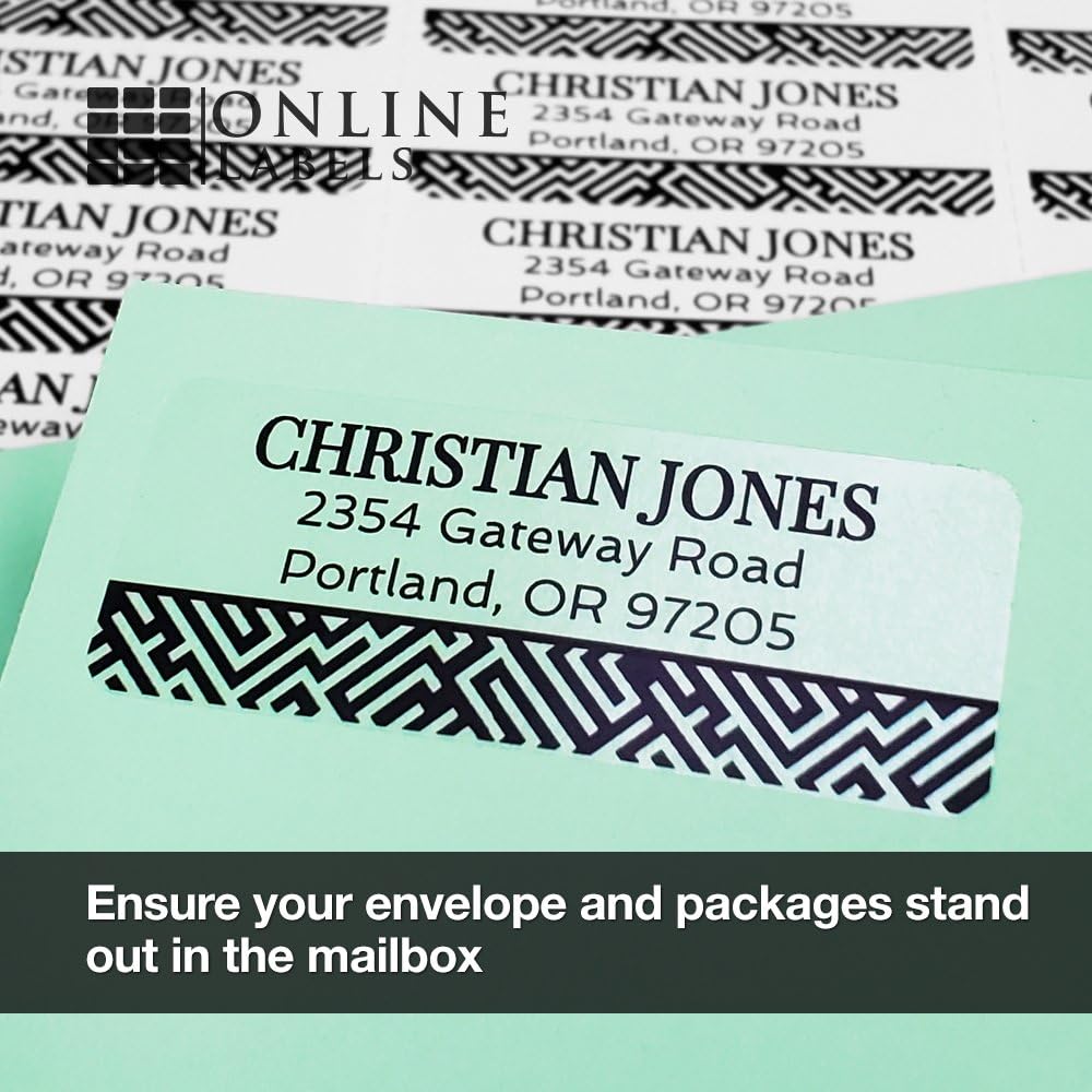 2.625" x 1" Waterproof Clear Gloss Address Labels - Pack of 7,500 Transparent Labels, 250 Sheets - Compatible with Laser Printers, OL875CL, OnlineLabels