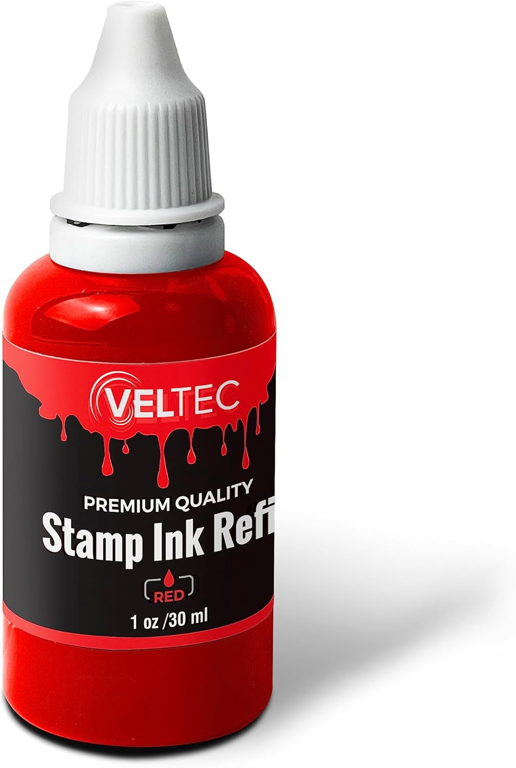 Self-Inking Stamp Refill Ink, Squeeze Bottle – 1 oz. (Red)