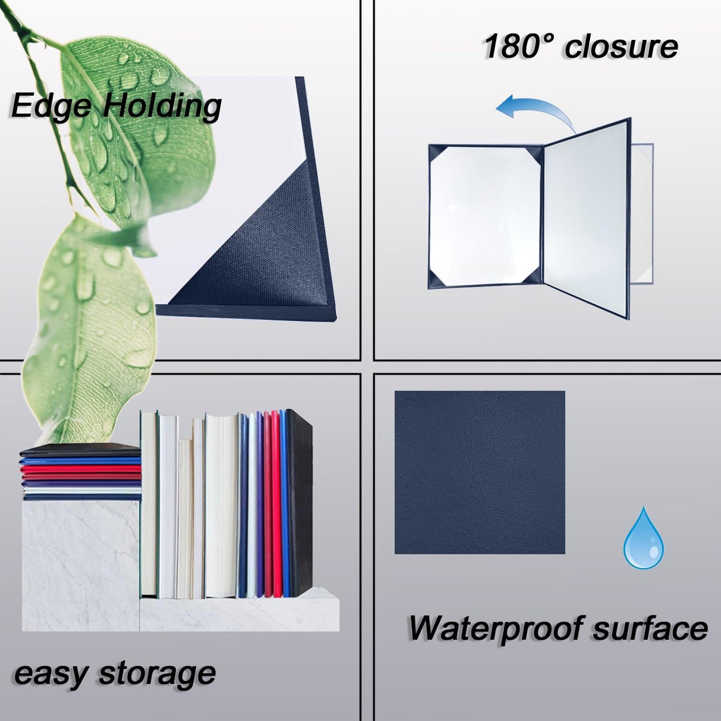 Certificate Holders 8.5"x11" Graduation Diploma Cover Document Leather Folders,Navy Blue-20 Pack