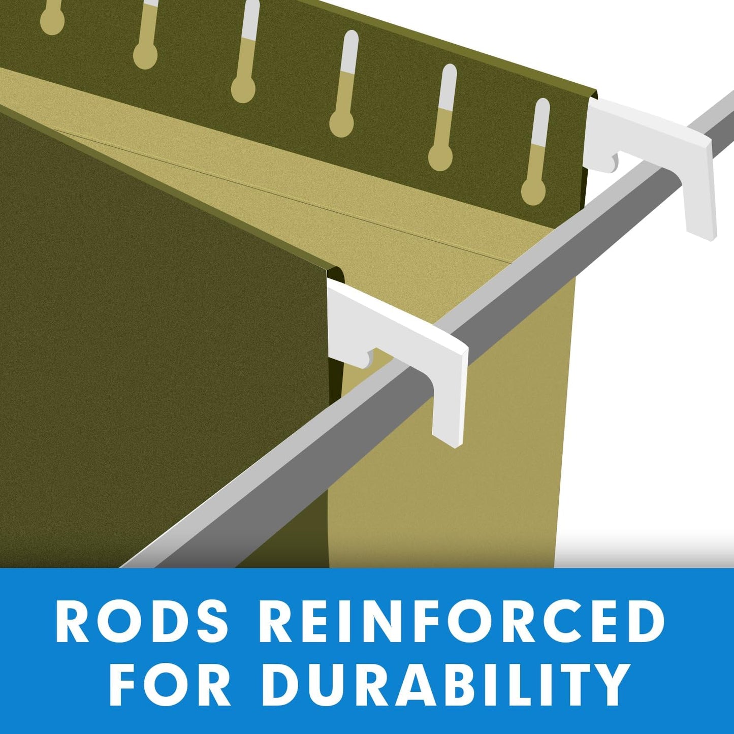 Extra Capacity Hanging File Folders, RAZCC 60 Pack Letter Size Reinforced Hanging Folders with Heavy Duty 3 Inch Expansion for Bulky Files, Filing Cabinet, Adjustable Tabs, Green