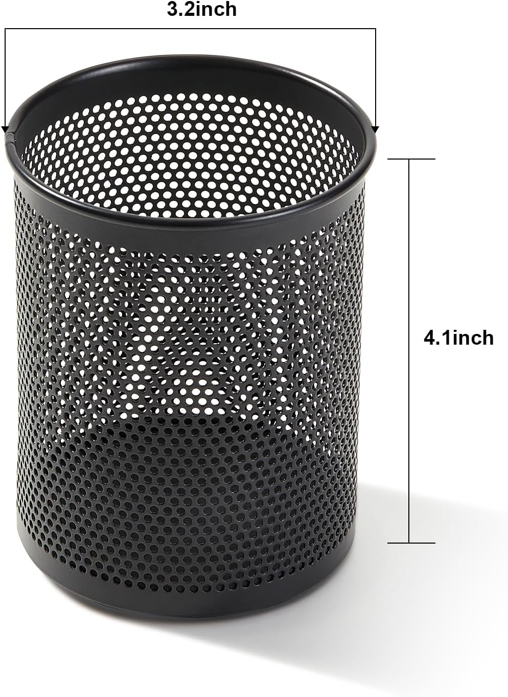 Comix Pen Holder Desk Organizer, Wire Mesh Pencil Cup with Foam Pad and Non-Slip Bottom Office Supplies Desk Accessories for Home Office School, 1 Pack