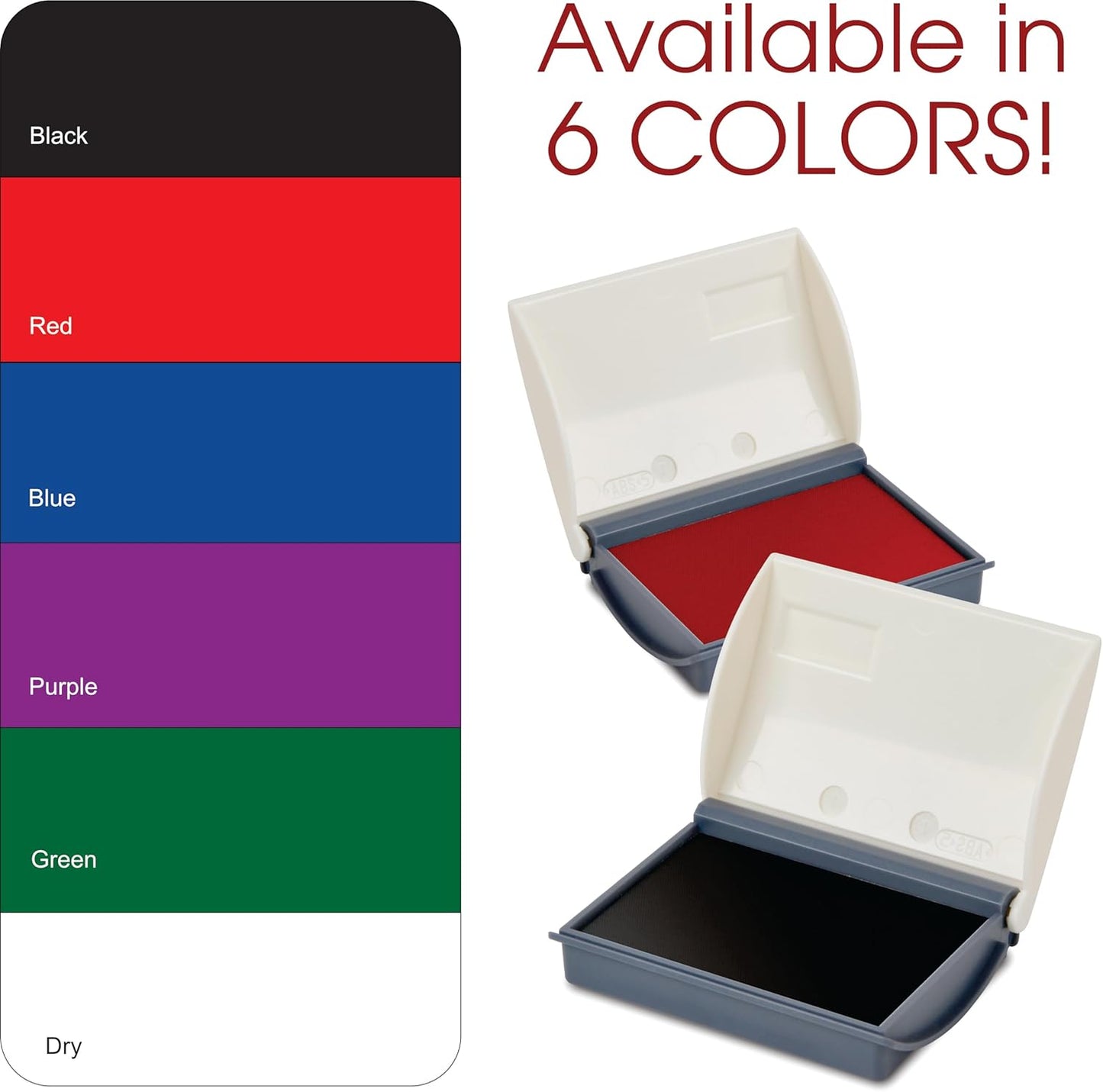 Shiny Blue Ink Stamp Pad, 2-3/4" by 4-3/8" Surface Area, Felt Stamp Pad with Blue Water-Based Stamp Ink