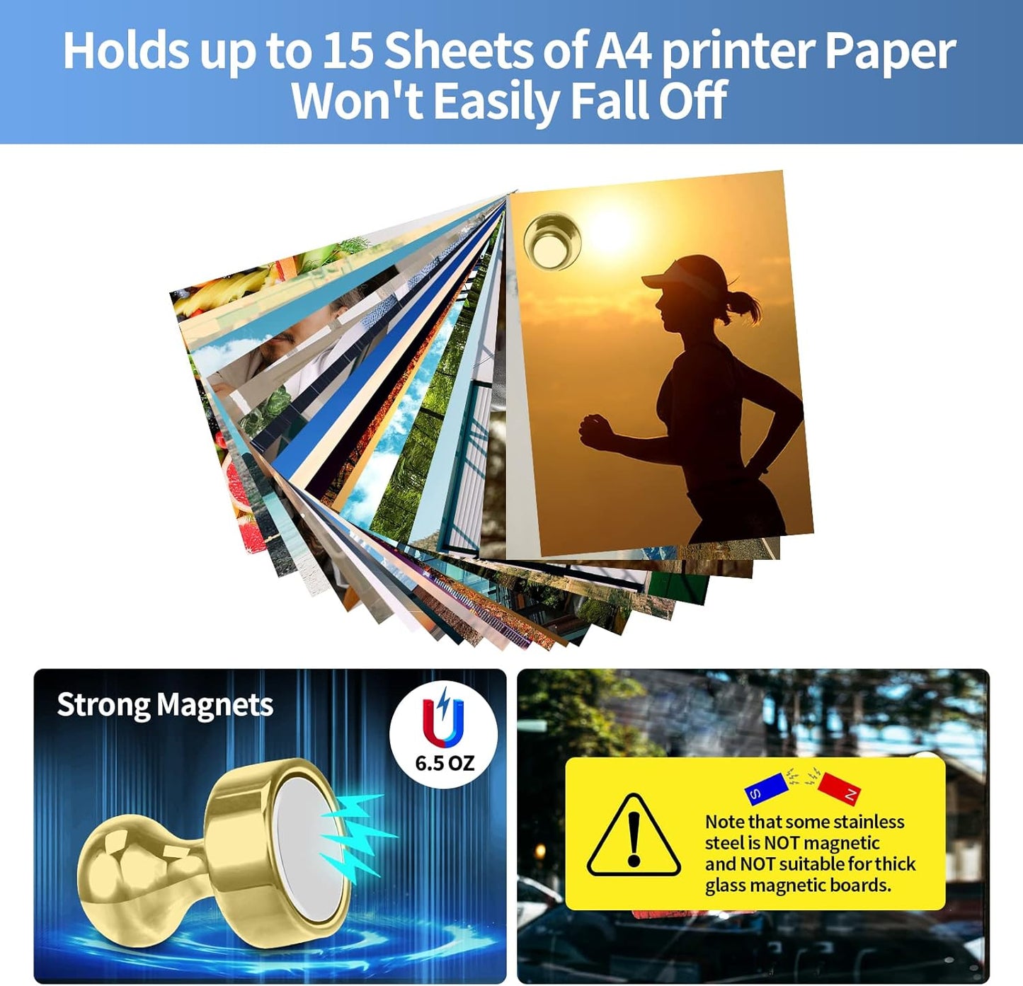 20Pack Gold Fridge Magnets for Whiteboard Small Refrigerator Magnets Office Magnets for Refrigerator Whiteboard Billboard in Kitchen Classroom School