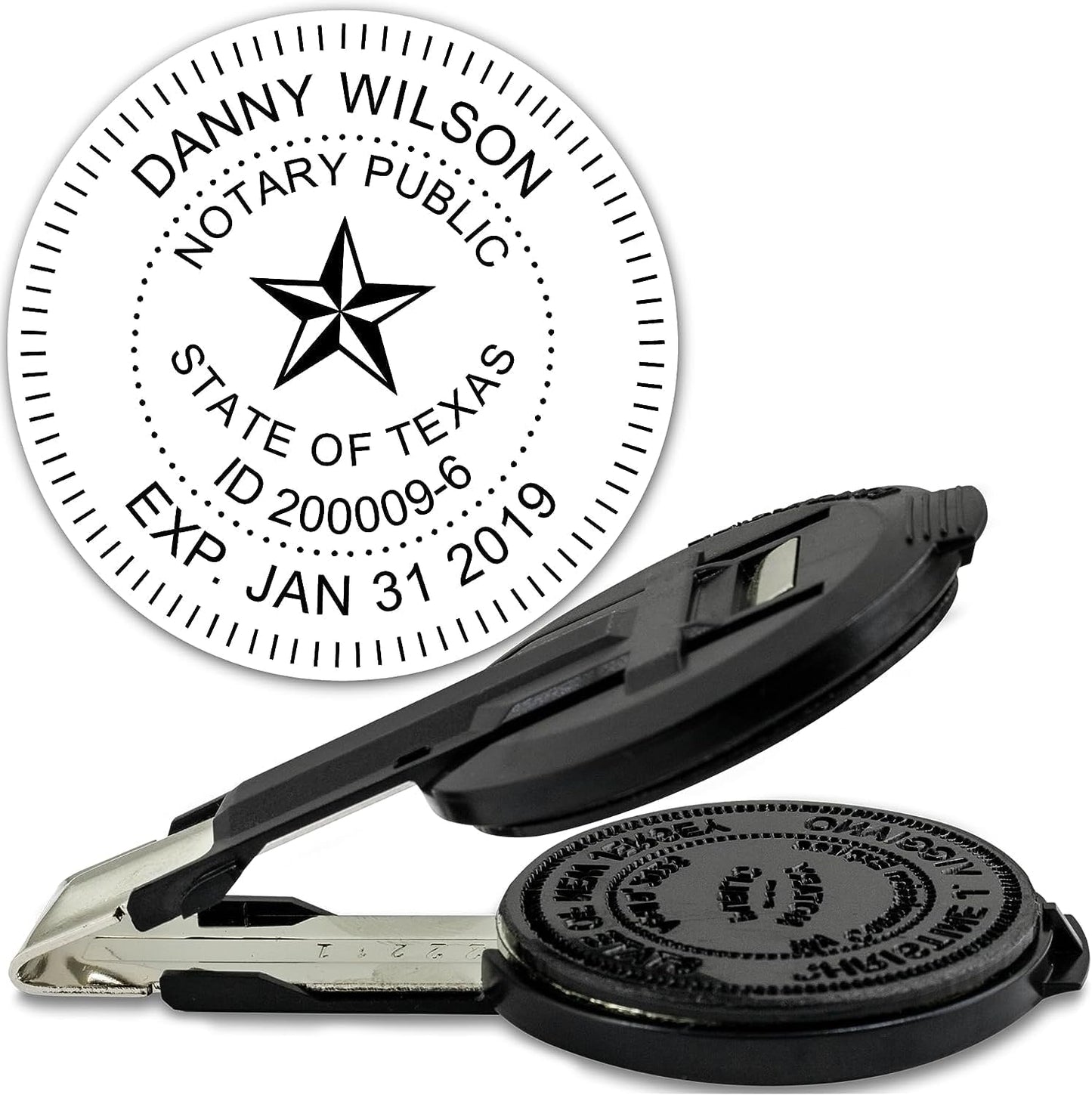 MaxMark Insert Only for Notary Seal Round Embosser for Texas State