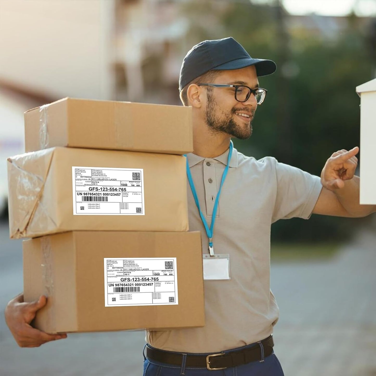 Half Sheet Self Adhesive Shipping Labels for Laser & Inkjet Printers 8.5" x 5.5", White Blank Mailing Labels Strong Adhesive Sticker Labels (25 Sheets,50 Labels)（HB-R002）