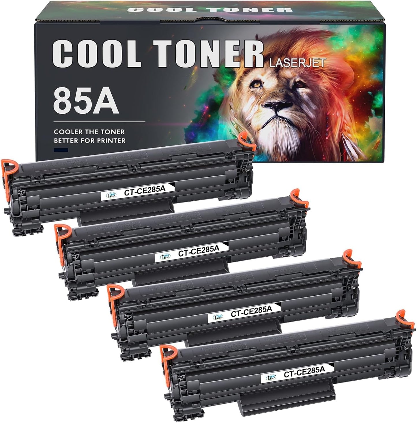 Cool Toner Compatible CE285A 85A Toner Replacement for HP 85A CE285A P1102w Toner Cartridge for HP LaserJet Pro P1102w M1212nf MFP P1109w M1217nfw P1102 P1100 M1132 M1210 1102w Printer (Black, 4-Pack)