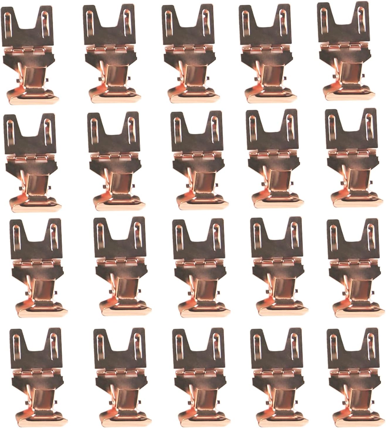 Metal POP Clip Sign Stand Holder, Bread Store Price Tag Card Holder, Advertising Display Clip Holder (Rose Gold, 20Pack)