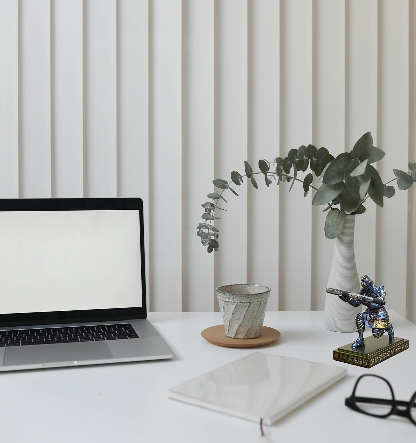 Medieval Knight Pen Holder Office Desk Decor Gifts for Men Father Husband Him Unique