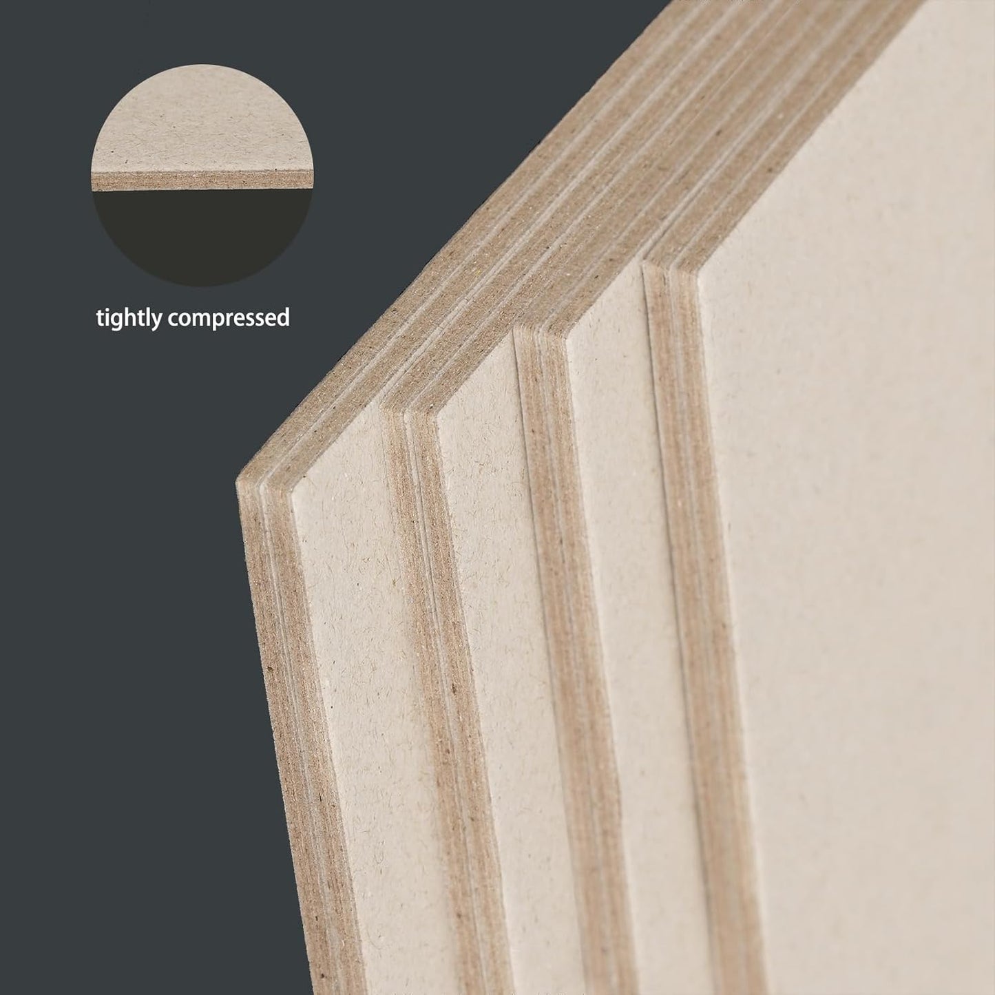 25 Pcs Book Board, Binder Board, Cover Board, Heavy Duty Chipboard for Book Binding, DIY Cardboard (Gray, 8 x 8 Inch 80PT)