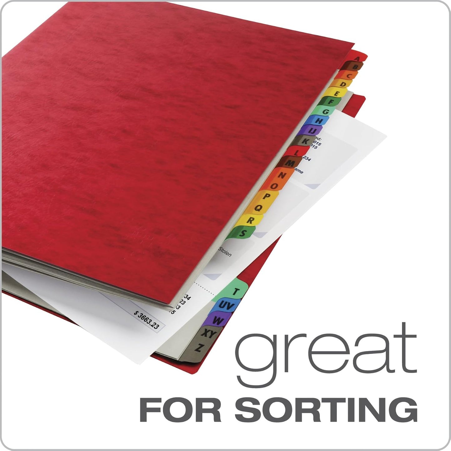 Pendaflex Expanding Desk File, Alphabetic (A–Z), Letter Size, Red, Each (11017)