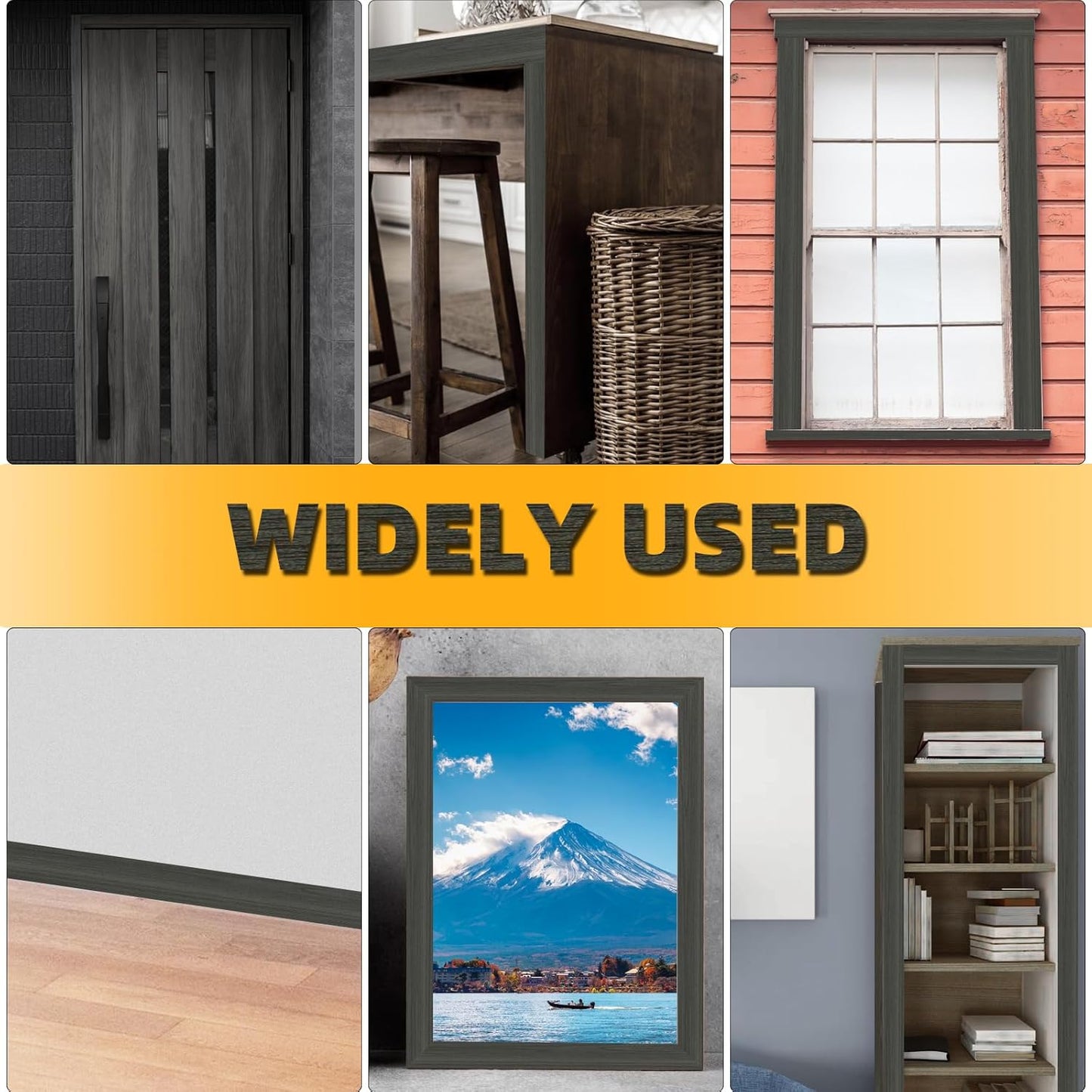 GSCIT Club Wood Grain Repair Tape, 2.4 inch X 100ft Self Adhesive Dark Walnut Grain Repair Patch for Tables, Chairs, Baseboards, Doors, Windows, Floors, Handicraft DIY.