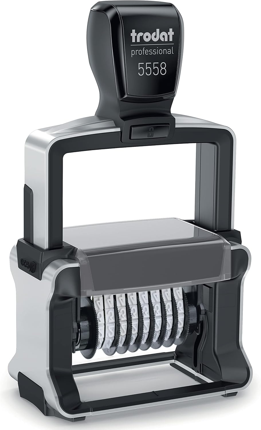 Rubber Stamp Creation Heavy Duty Numberer, 8 Digit Self-Inking Numbering Stamp 5mm Character Height Purple