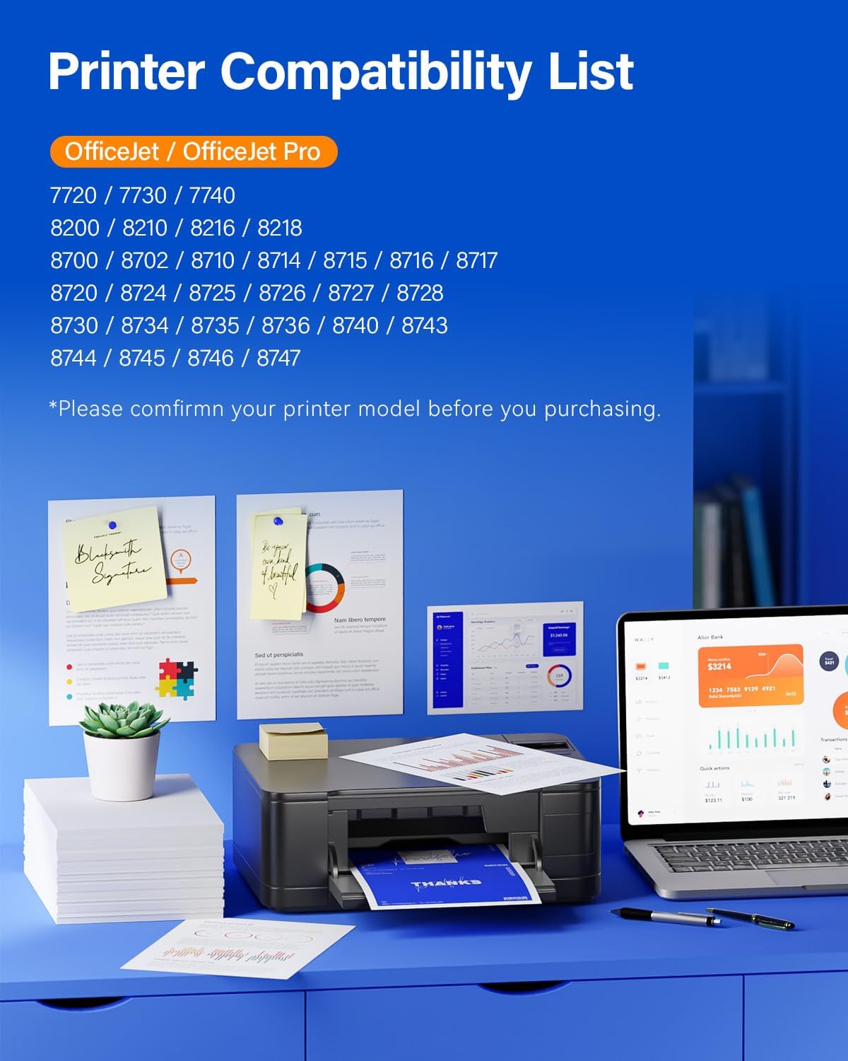 952XL Ink Cartridges Combo 4 Pack Replacement for HP 952 952XL Printers Ink Compatible HP Color Officejet Pro 7740 7720 8210 8216 8702 8710 8720 8740 8715 8725 8730 8700 7730 Black Cyan Magenta Yellow