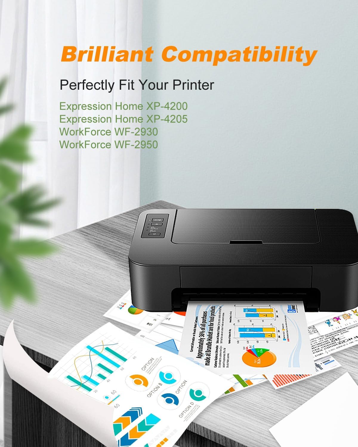 232XL Ink Cartridges Combo Pack Remanufactured Replacement for Epson 232 Ink Cartridge for Epson 232 232XL Ink Cartridges for Epson Printer Epson XP-4205 XP-4200 WF-2930 WF-2950 Printer (5 Pack