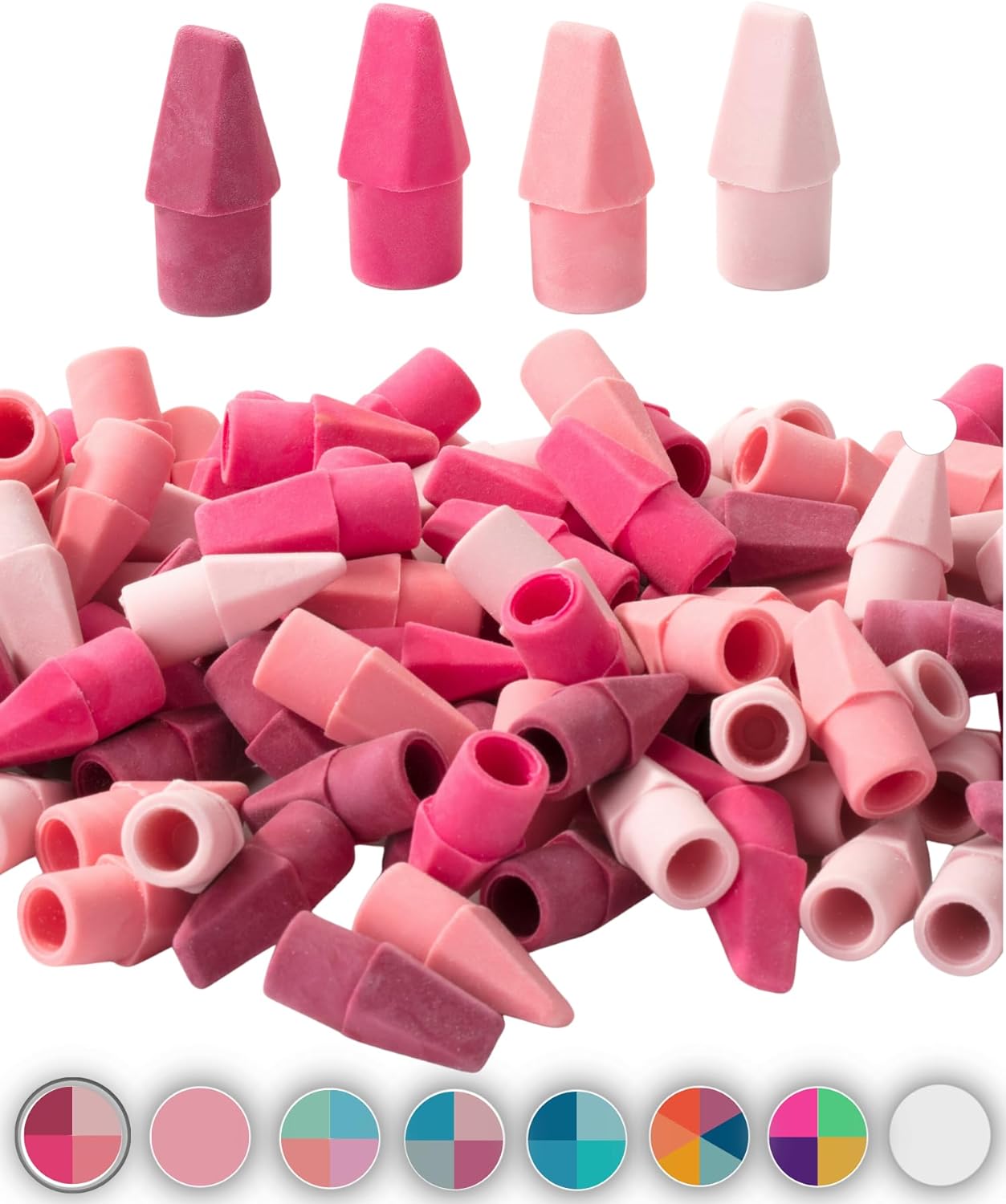 Mr. Pen- Pencil Erasers Toppers, 120 Pack, Pink Shades, Erasers for Pencils, Pencil Top Erasers, Pencil Eraser, Back to School Supplies