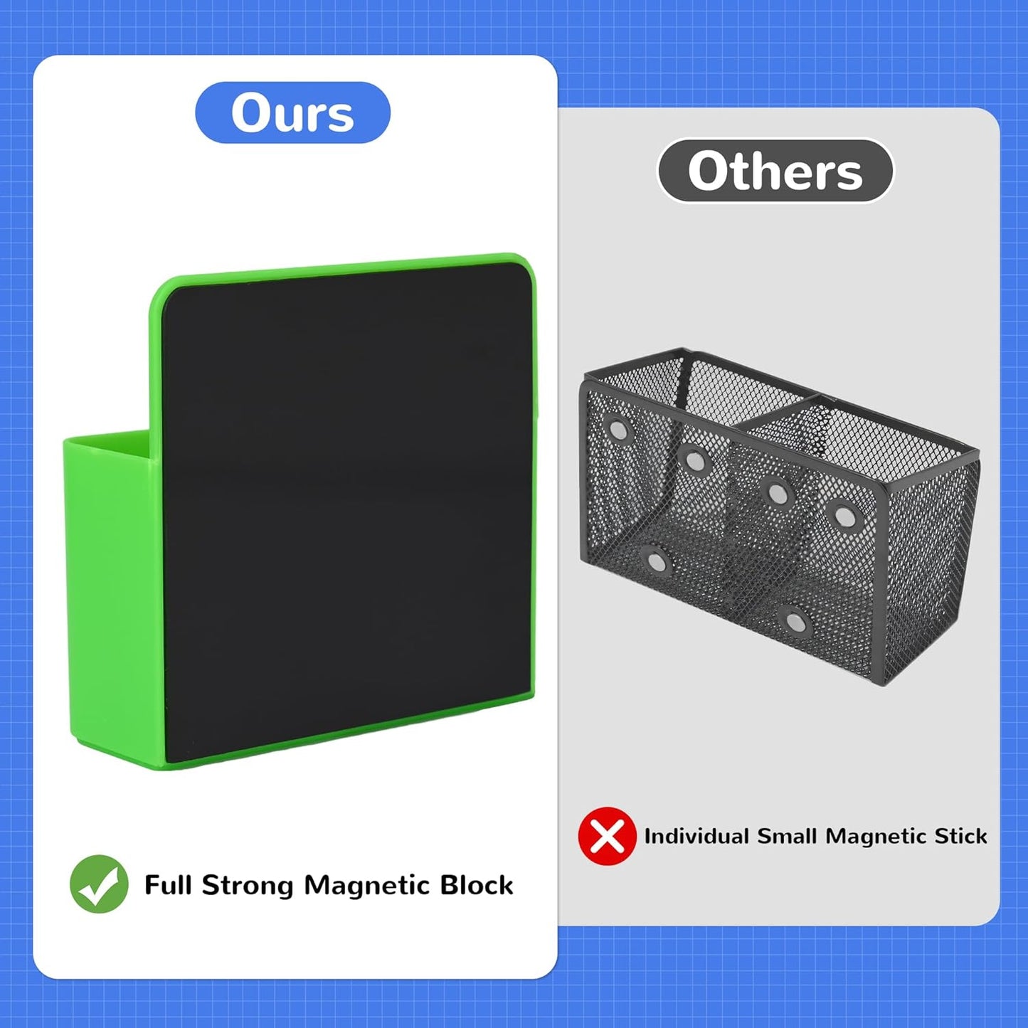 Magnetic Dry Erase Marker Holder, Magnetic Pen Holder for Fridge, Magnetic Marker Holder, Whiteboard Marker Holder for Locker Accessories, School, Office, Home, Magnetic Cup,1 Pack, Green