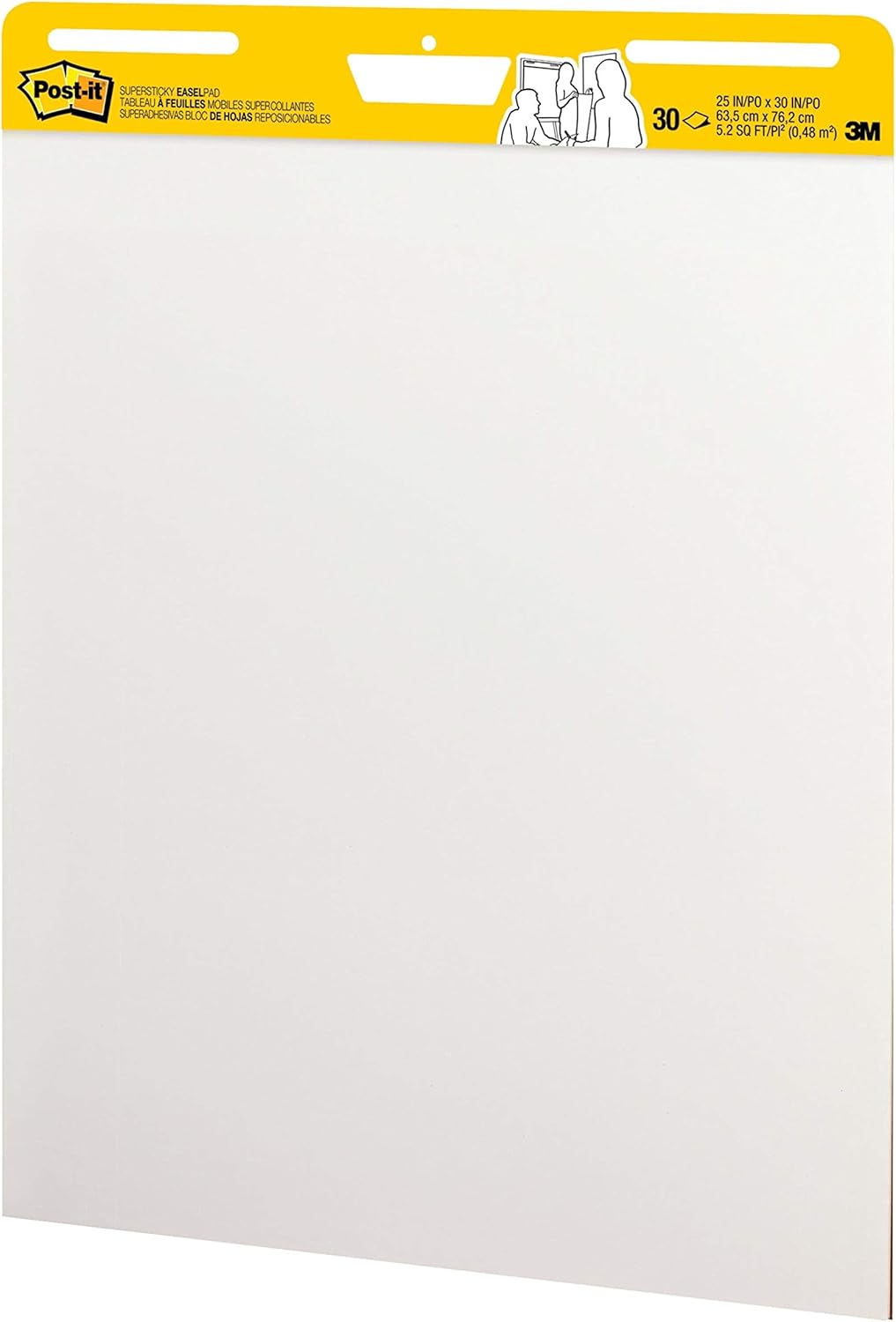 Post-it Super Sticky Easel Pad 25 in x 30 in White 30 Sheets/Pad 2 Pad/Pack Large White Premium Self Stick Flip Chart Paper Super Sticking Power (559)