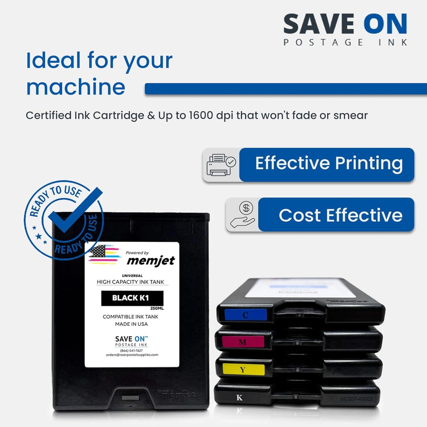 Save On Postage Ink, Memjet Ink Cartridge Compatible Astro 123-2412 | Memjet Ink Compatible HI-Cap Black 250ml Ink Tank for AstroJet M1 M2 S1 and M1DX