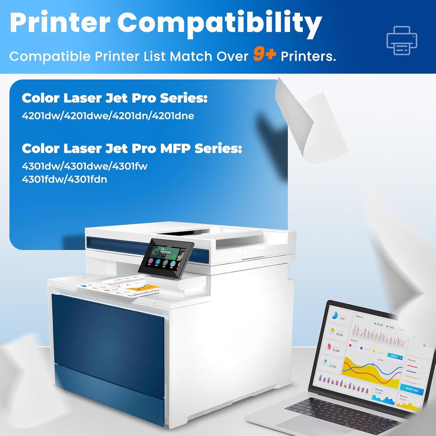 210A Toner Cartridges 4 Pack Color Laser jet Pro MFP 4301fdw Compatible for HP 210A 210X Toner Cartridges Replacement HP210A HP210X for Color Laser Pro 4201dw 4201dn MFP 4301fdn 4301fdw 4301dw Printer