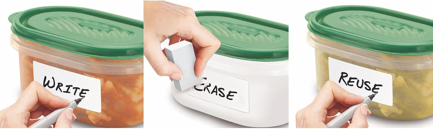 Jokari Erasable Food Labels 4-Pack Refill, Reusable Label Multi-Color, Freezer, Microwave & Dishwasher Safe Kitchen Tool for All-Purpose Meal Organization