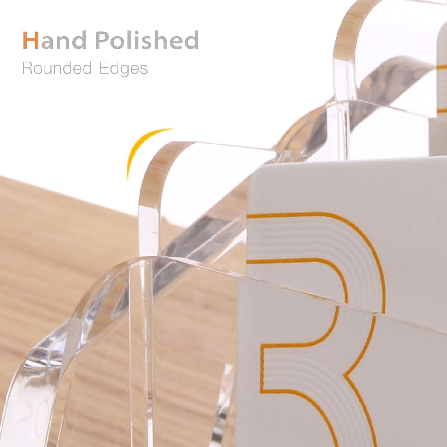 SANRUI Acrylic Business Card Holder for Desk, 4 Tier Clear Tilt Business Name Card Display Holders Stand Storage Organizer Fits720 Business Cards (Horizontal, 12-Slot)