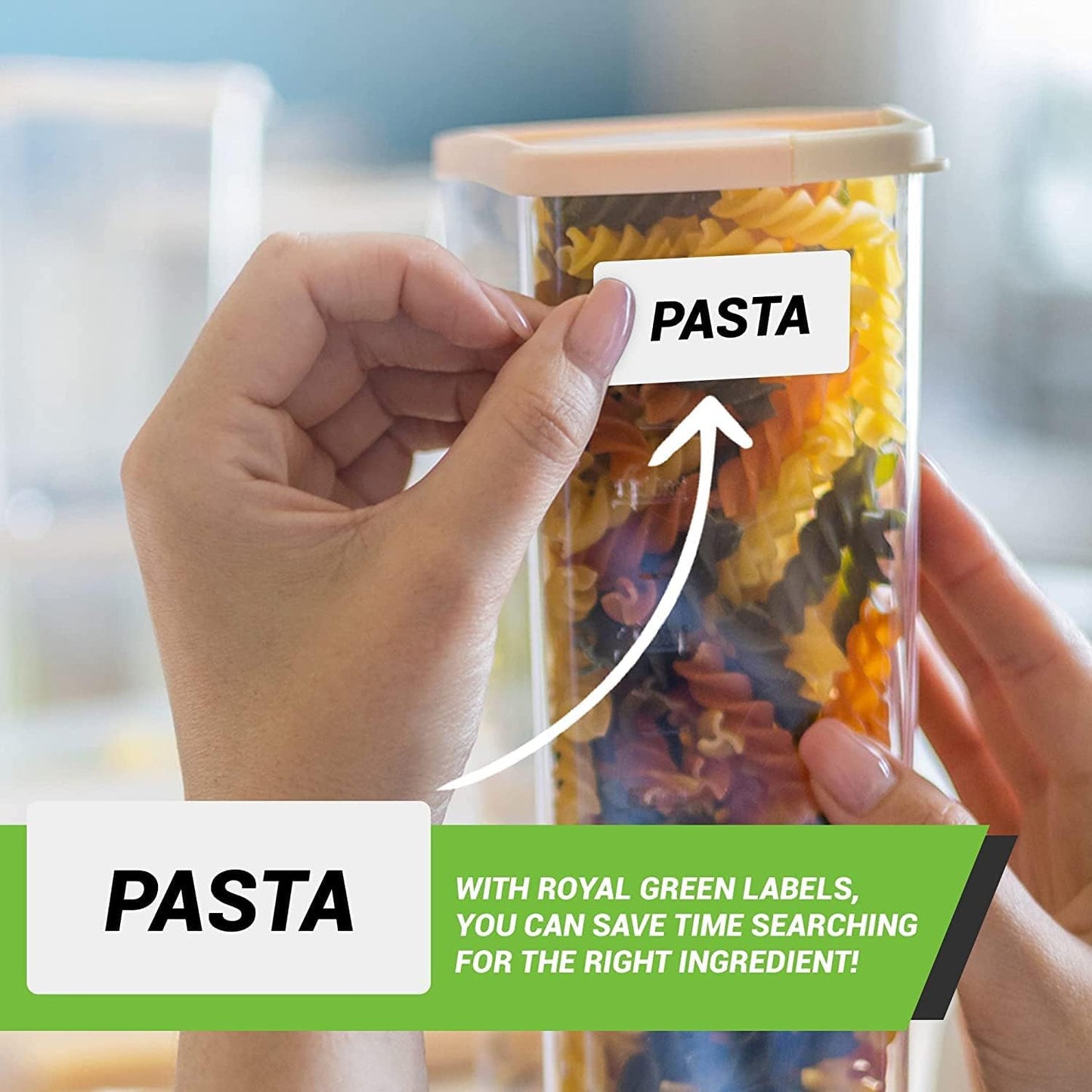 Royal Green Rectangular Color Coding Sticker Roll - Write On Labels for Folders & Organizing, 1.57" x 0.75" Stickers to Write On Name Tags for Office Supplies & Organization, 500-Pack (Olive Green).