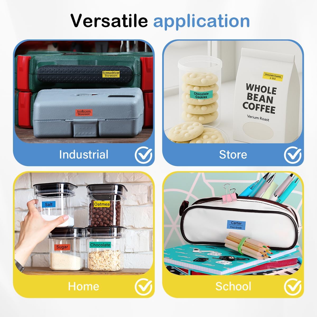 Labelife TZe TZ Tape 18mm 0.7" Laminated Compatible with Brother P Touch Label Tape 3/4 Inch TZe-241 TZe-441 TZe-541 TZe-641 TZe-741 for PTD410 PTD400 PTD610BT PTD600 PTP710BT PT-1880,5 Color