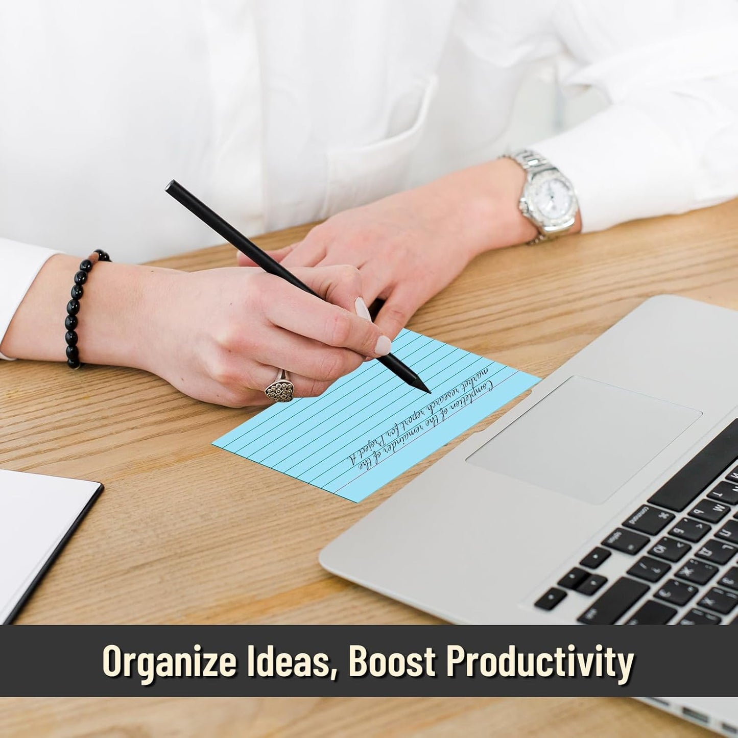 300 Count Index Cards 3 x 5 Inch Ruled Blue Index Cards, Flash Cards College Ruled for School, College, Office and Home Organization, Durable Study To Do List Note Cards with Ruled Lines