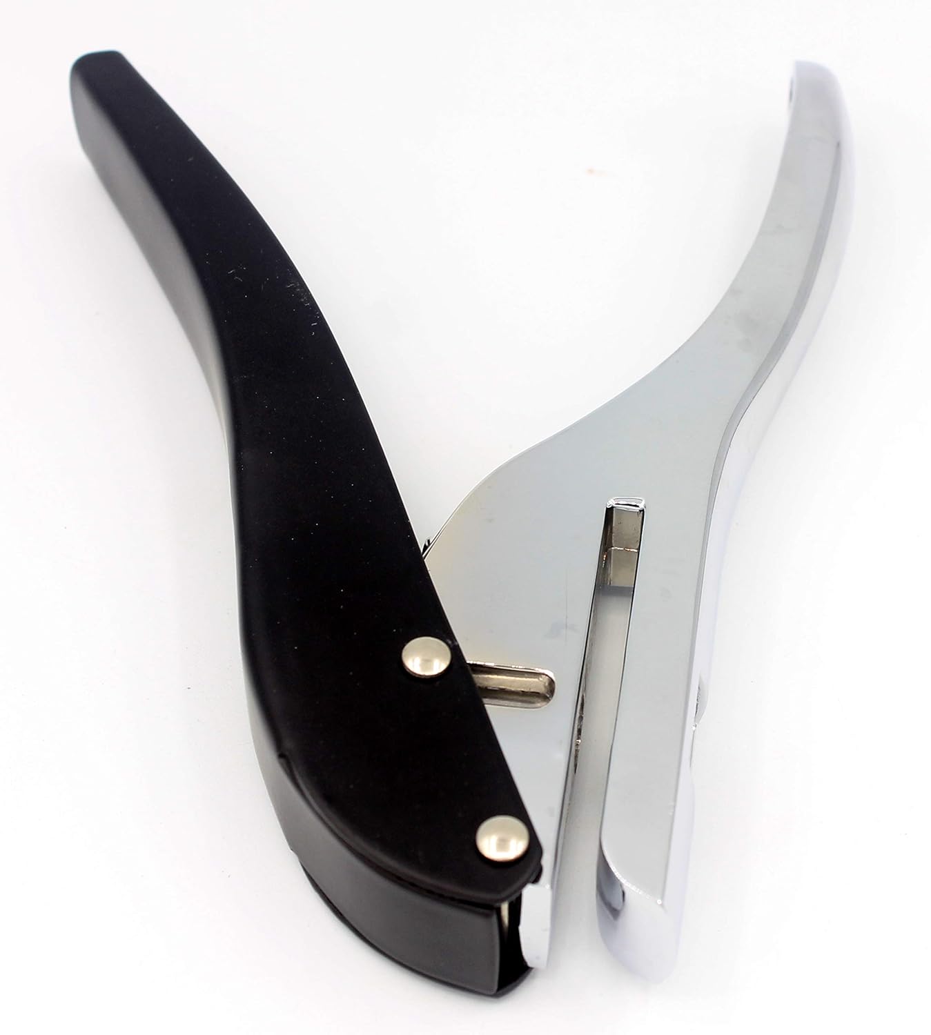 Metal Silver Hand-held 1/4 inch 6mm Round Heavy Duty Single Circle Hole Punch for ID Cards PVC Cards Badge Photos