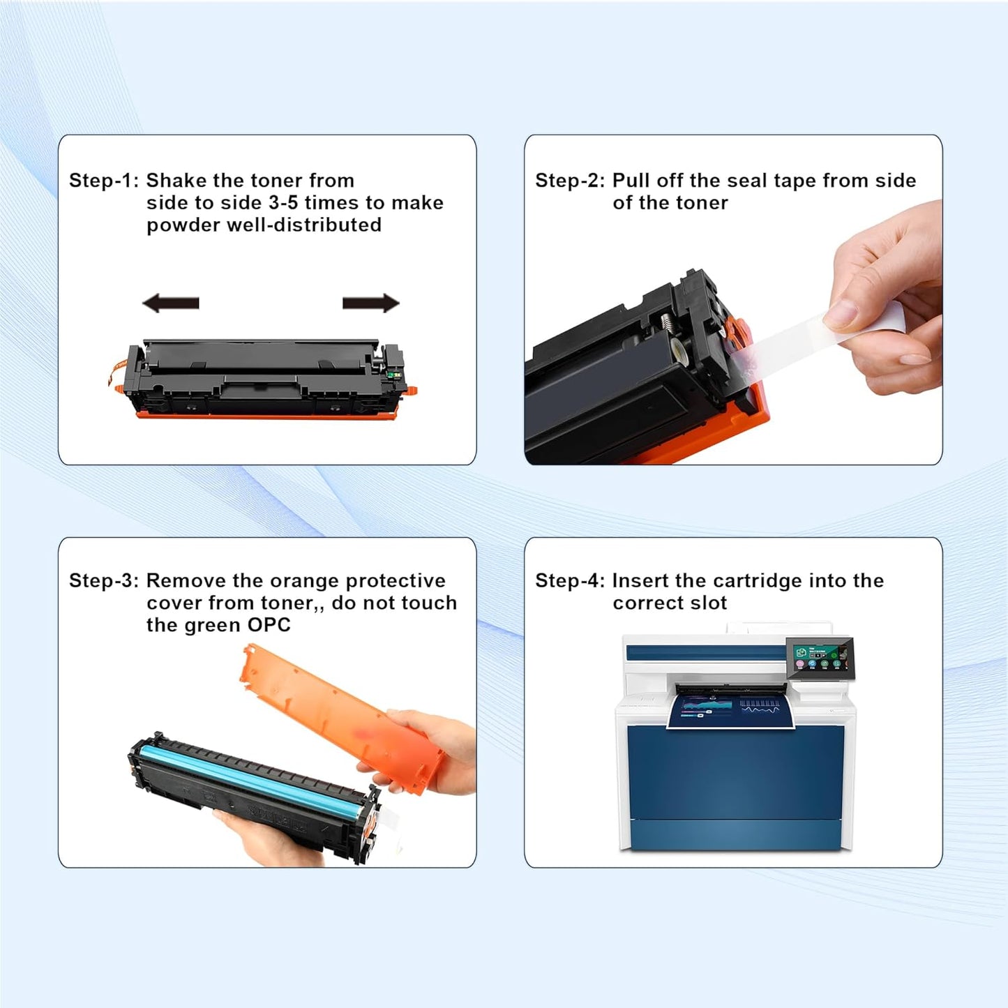 210A Black Toner Cartridge Replacement for HP 210A W2100A for HP Laser Color MFP 4301fdw 4301fdn Pro 4201dw 4201dn Series Printer Toner (2 Black)