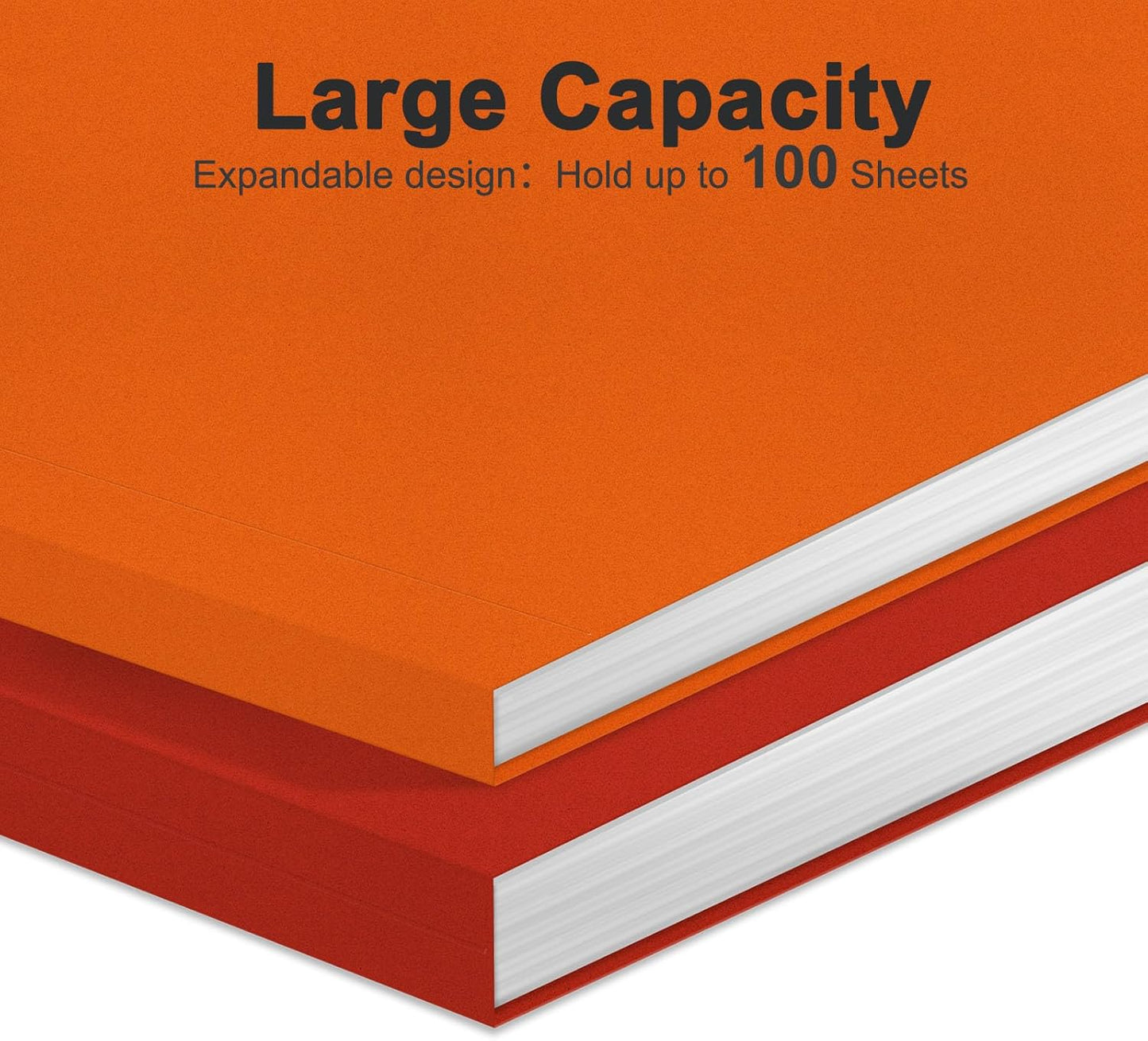 ViVin File Folder, 100 Pack Colored File Folders with 1/3-Cut Tabs, Fits 8.5 * 11 Letter Size Paper, Manilla Folders for Home Office School Documents(Assorted)